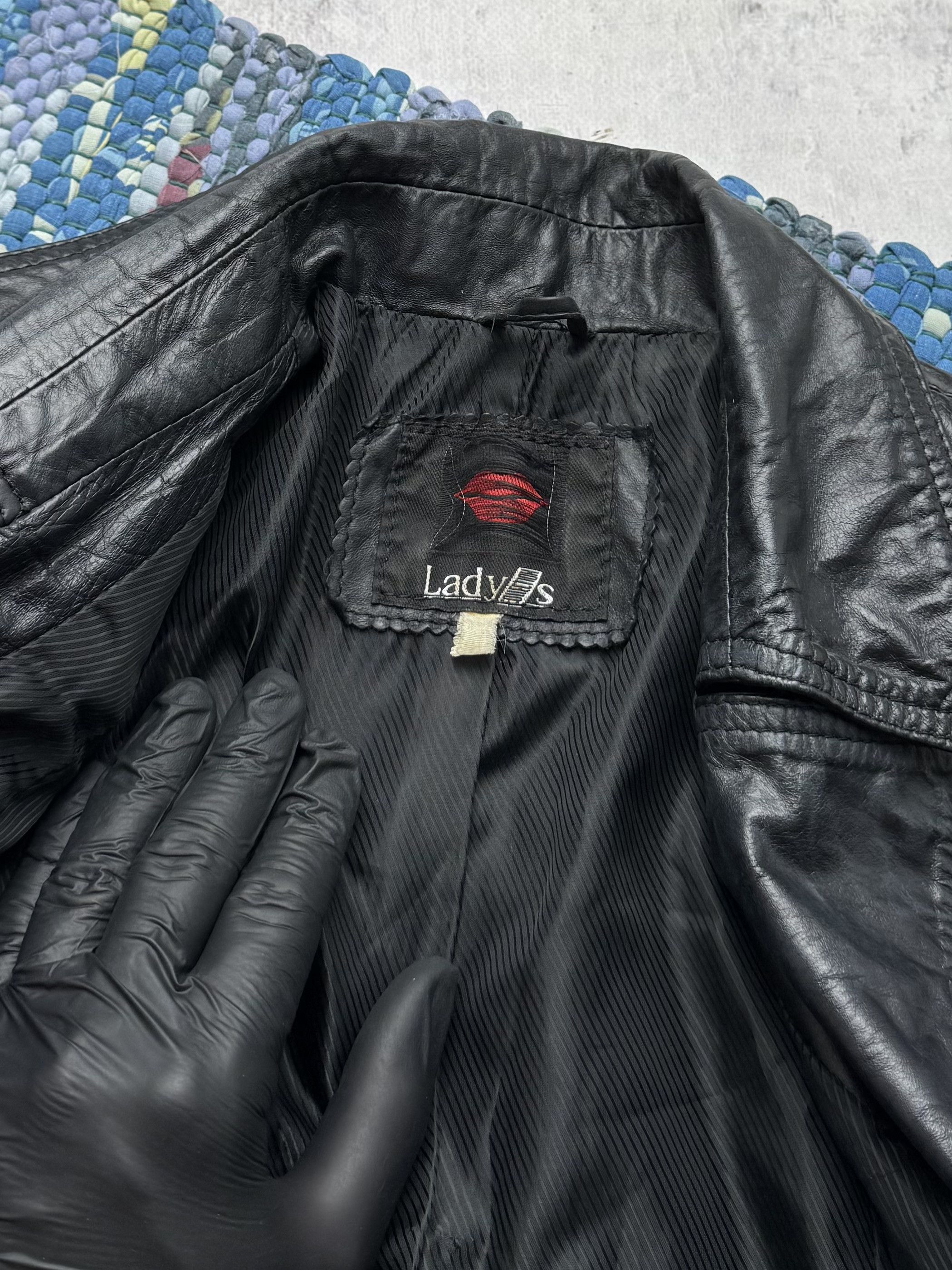Vintage Vintage Leather Double Breasted Biker Button Front Jacket Size S / US 4 / IT 40 - 8 Thumbnail