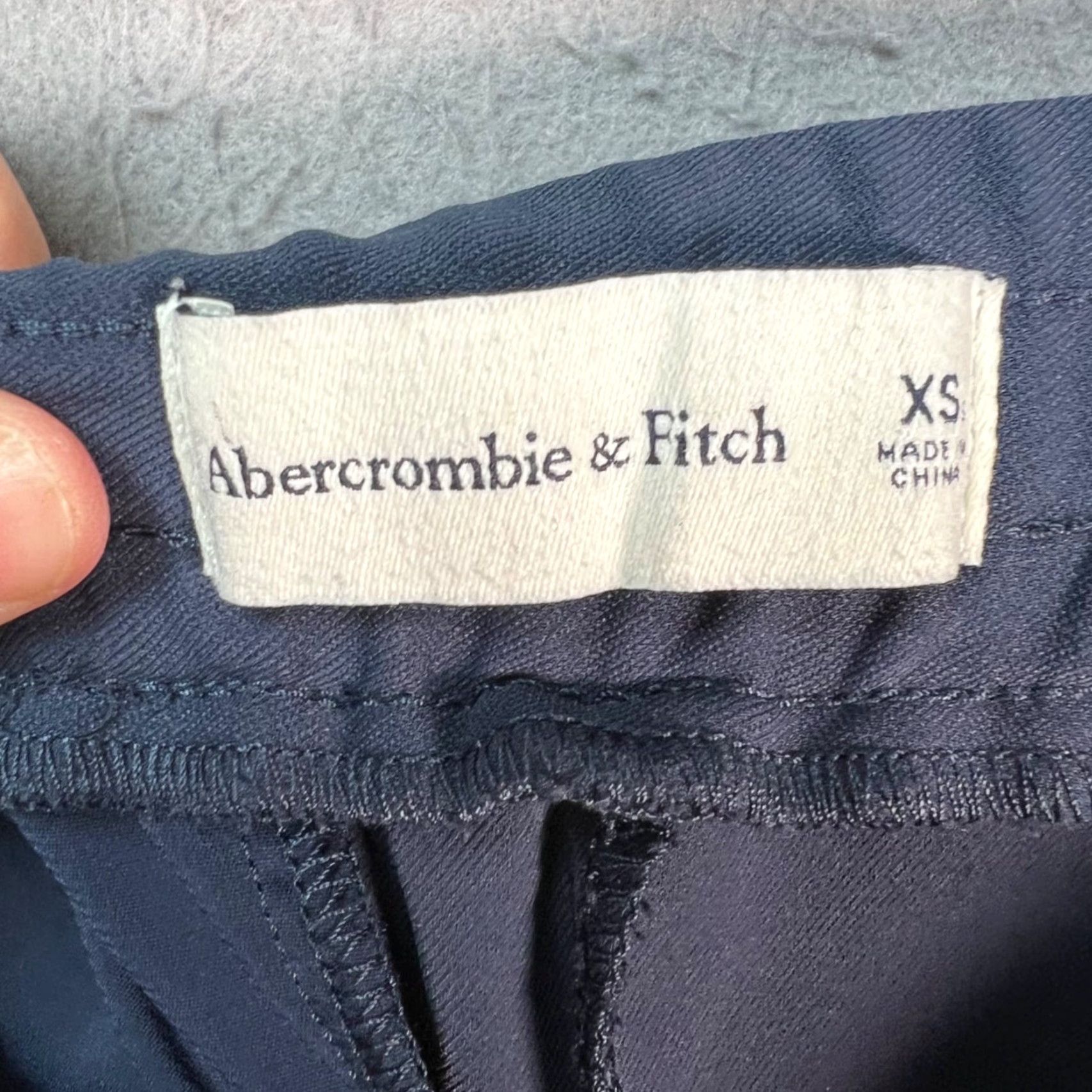 Abercrombie & Fitch Abercrombie & Fitch Mens XS Navy Cropped Wide-Leg Pants Striped White Size US 27 - 3 Thumbnail