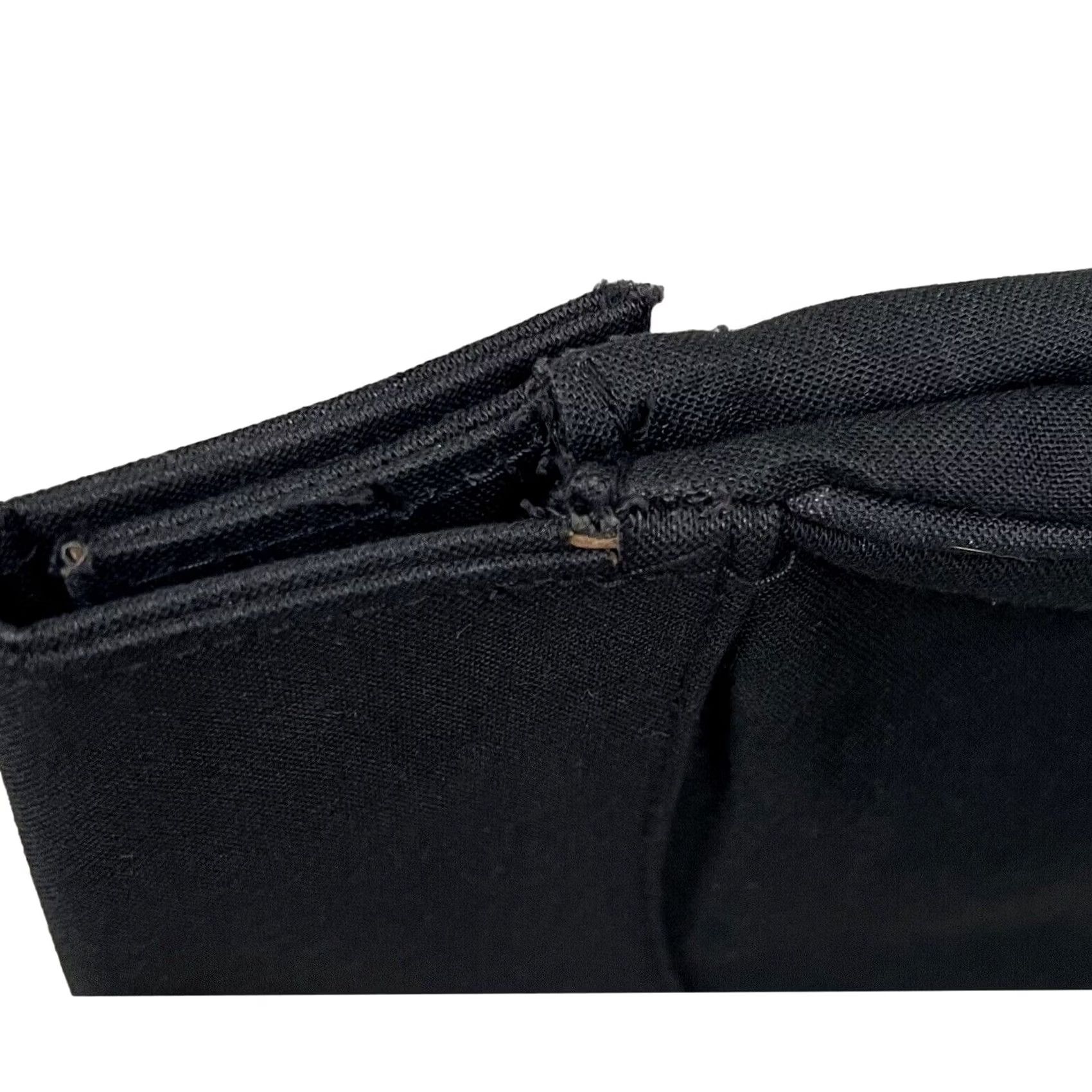 Vintage Bag World Vintage Purse Clutch Handbag Black Fabric Handle Women Solid Cotton Blend Exterior Black Lining Fabric Clutch Snap"} Size ONE SIZE - 7 Thumbnail