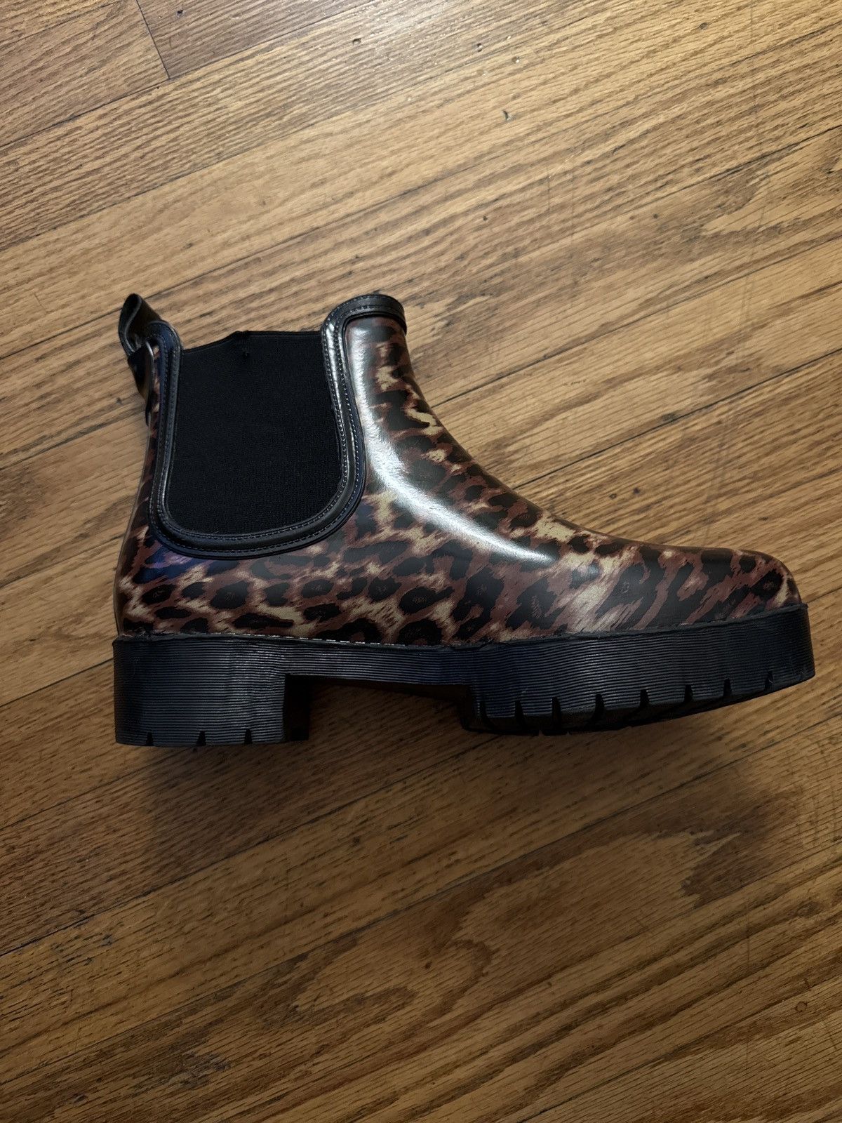 Jeffrey Campbell Cheetah Print Rain Boots Size US 9 / IT 39 - 3 Thumbnail