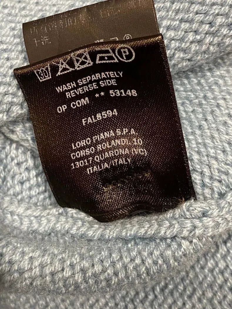 Loro Piana Loro Piana Blue Cashmere Sweater. Size US L / EU 52-54 / 3 - 6 Thumbnail