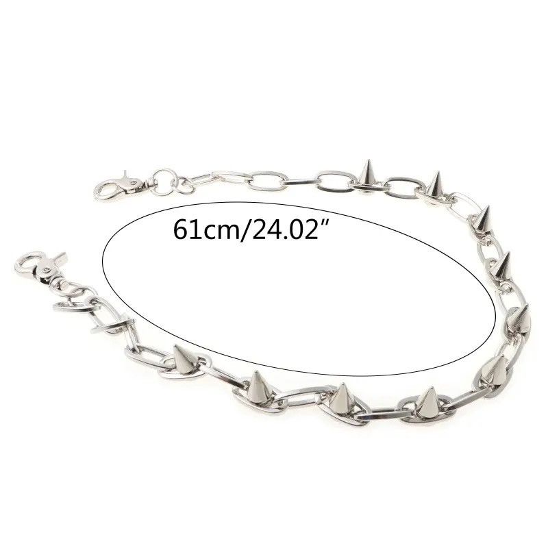 Jewelry Punk Spike Jeans Decor Pants Chain Secure Travel Wallet🔥🔥🔥 Size ONE SIZE - 6 Thumbnail