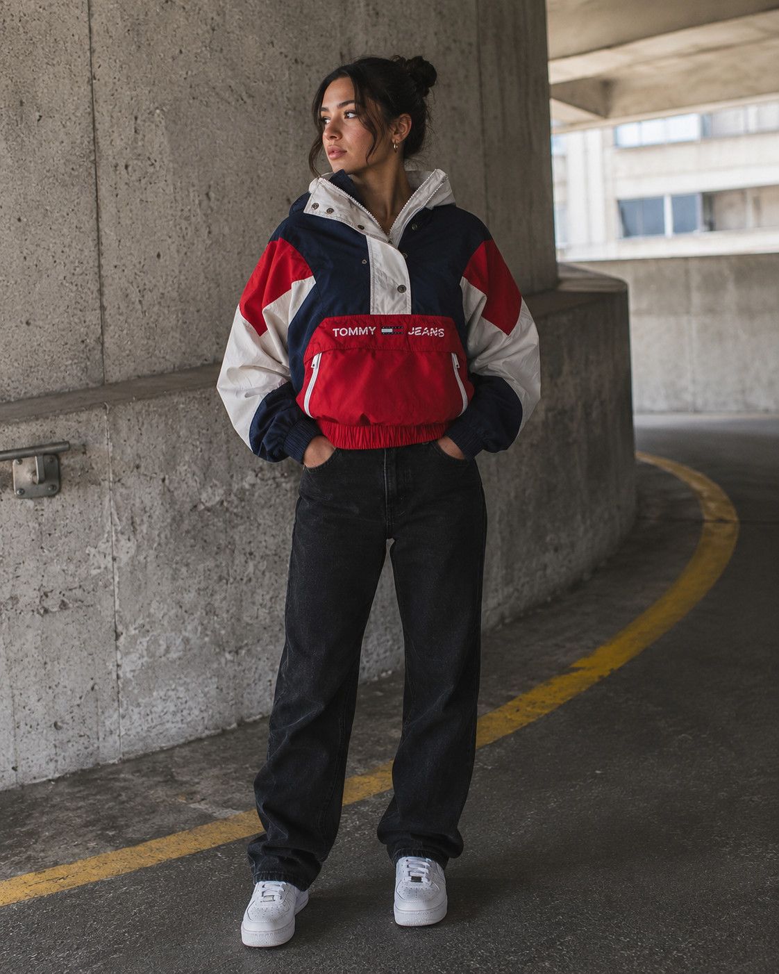 Tommy Hilfiger Tommy Jeans USA Flag Windbreaker Size US XS / EU 42 / 0 - 1 Thumbnail