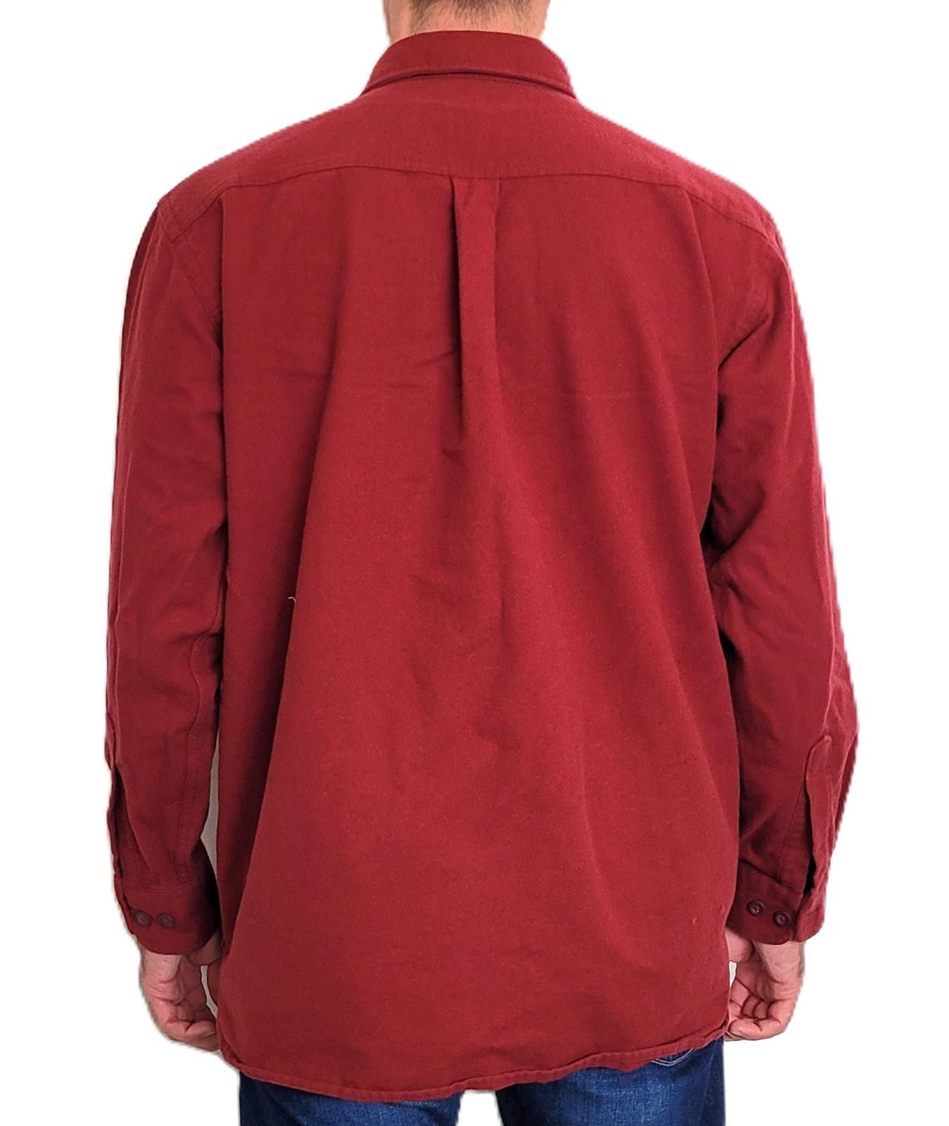 L.L. Bean L.L. Bean Men’s Large Button Shirt Maroon Heavy Cotton Size US L / EU 52-54 / 3 - 2 Thumbnail