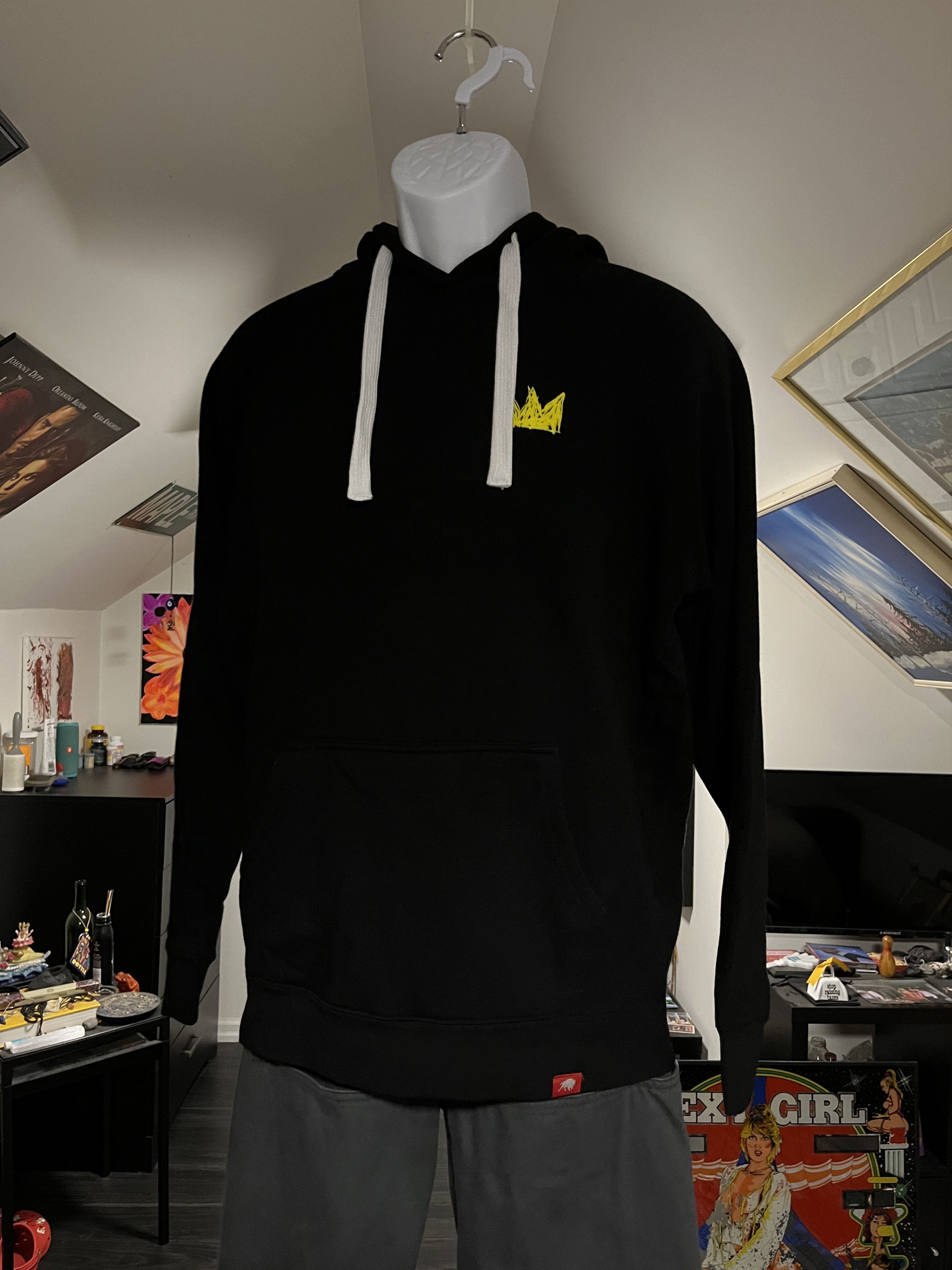 Jean-Michel Basquiat Basquiat Crown Hoodie - Black, King Pleasure Exhibition Size US M / EU 48-50 / 2 - 2 Thumbnail