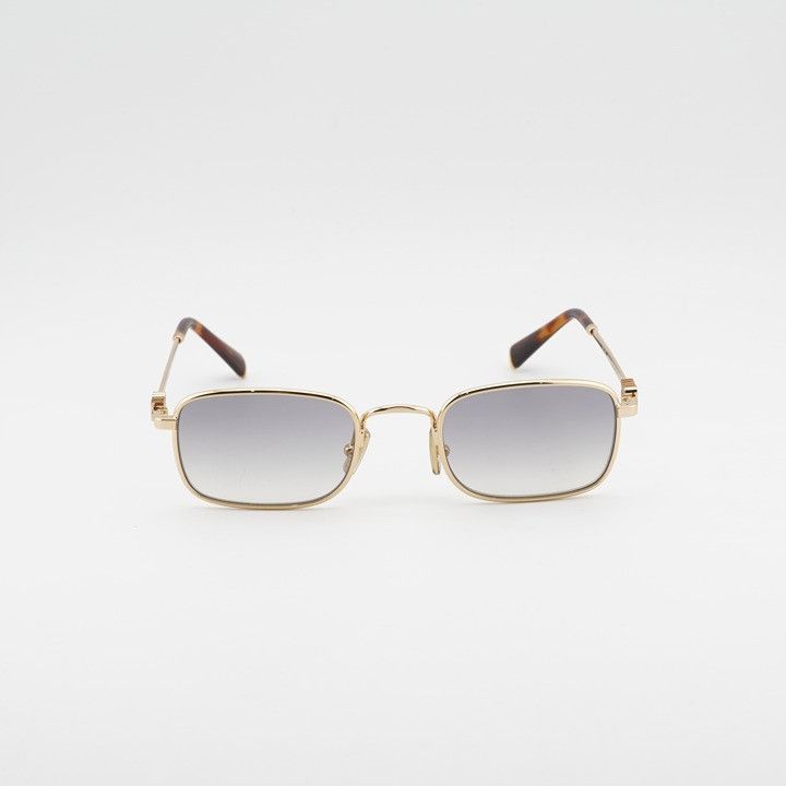 Miu Miu Miu Miu MUA53S 5AK04O Sunglasses Gold Rectangle Frame Size ONE SIZE - 6 Thumbnail