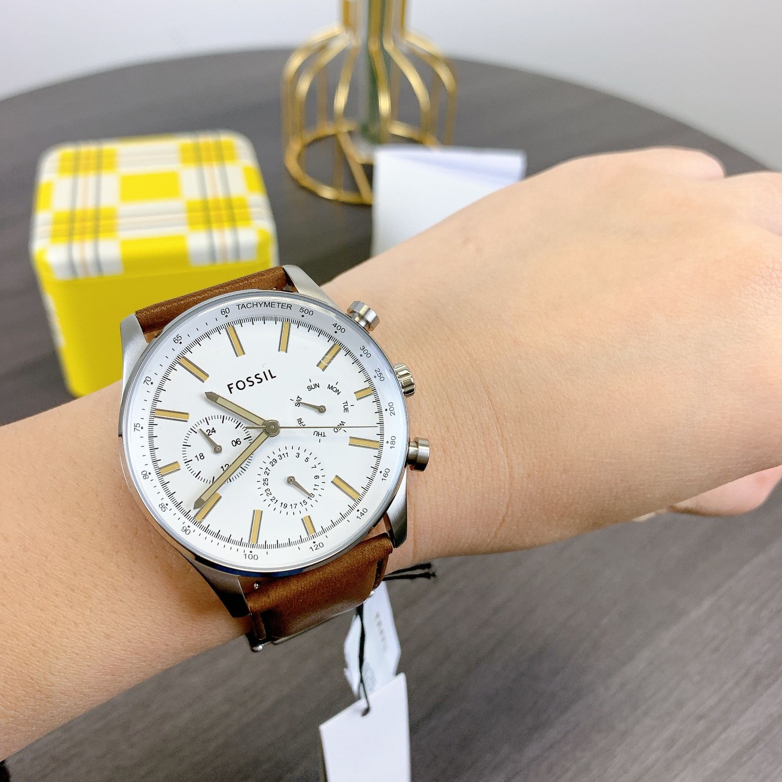 Fossil Fossil BQ2748 Sullivan Multifunction Brown Leather Watch Size ONE SIZE - 3 Thumbnail