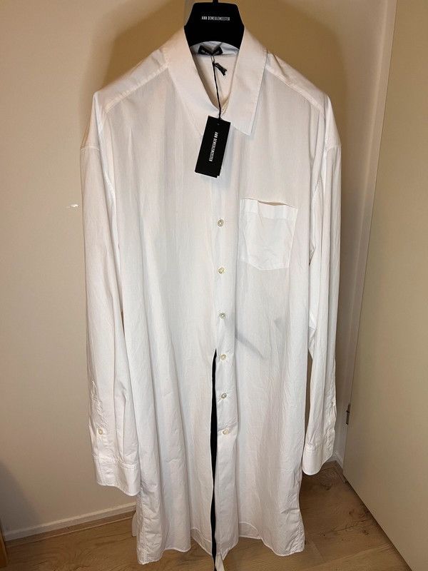 image of Ann Demeulemeester Long Shirt in White, Men's (Size Small)