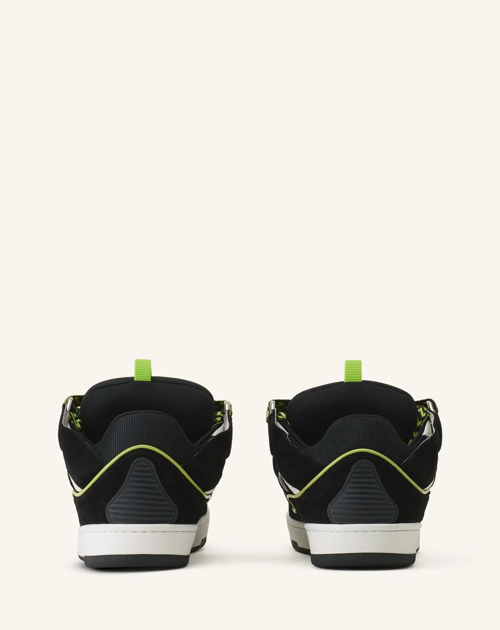 Lanvin os11x0526 Curb Leather Sneakers in Black Size US 7 / IT 37 - 3 Thumbnail