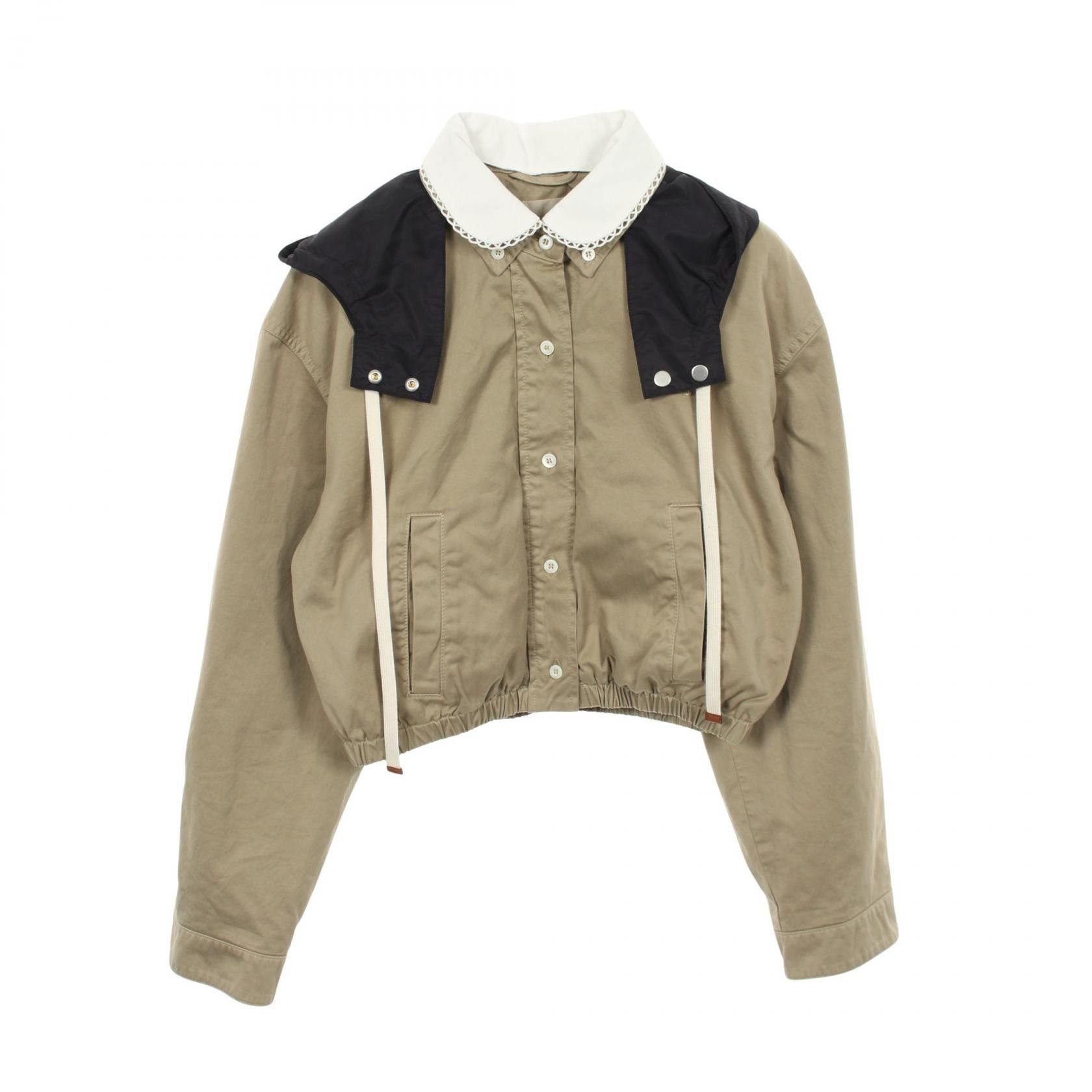 Miu Miu Miu Miu Miu Miu garment-dye cotton jacket Textile Outerwear ML1477 DUTY FREE for USA Size ONE SIZE - 1 Thumbnail