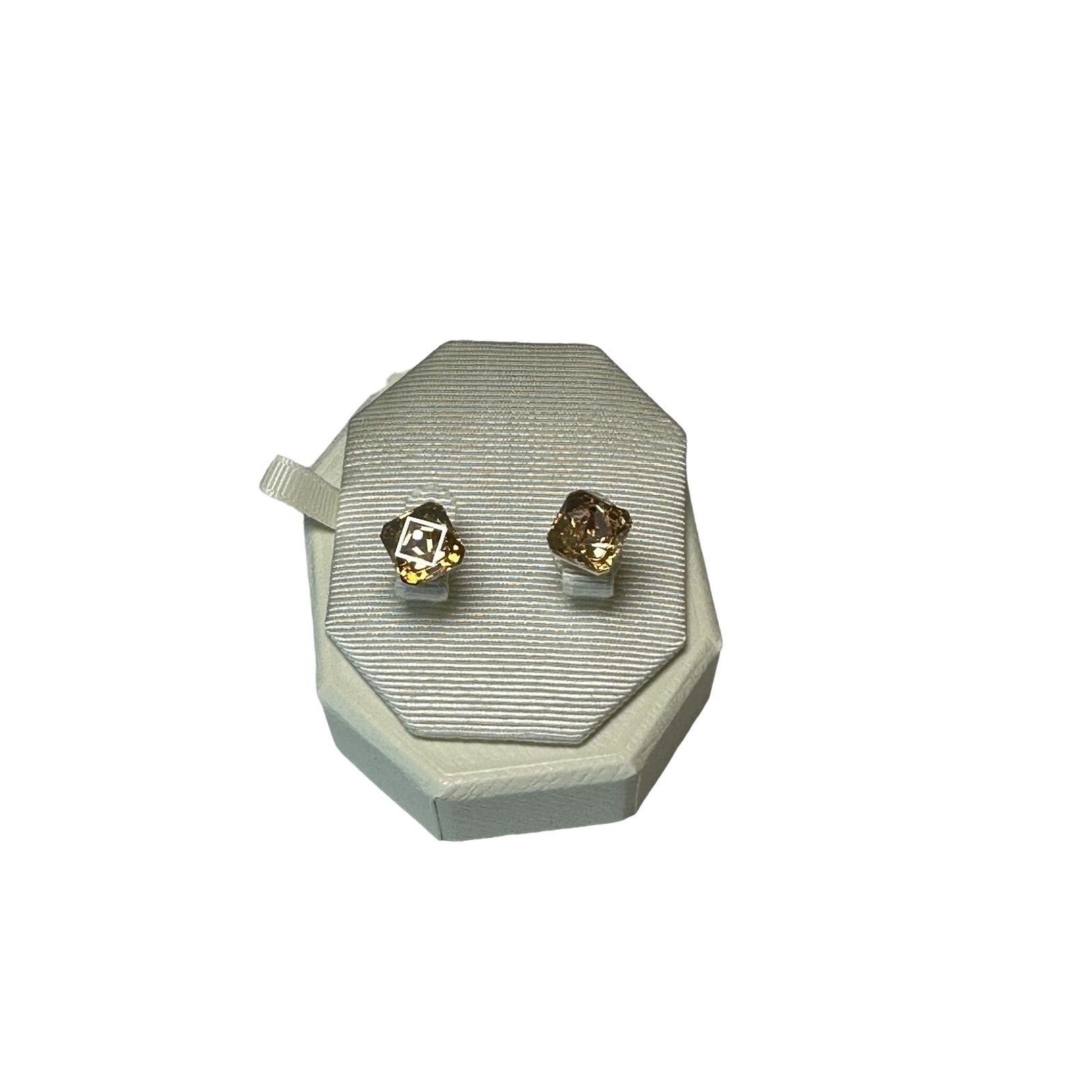 Swarovski Swarovski Ortyx Stud Earrings Pyramid Cut, Yellow Size ONE SIZE - 2 Thumbnail