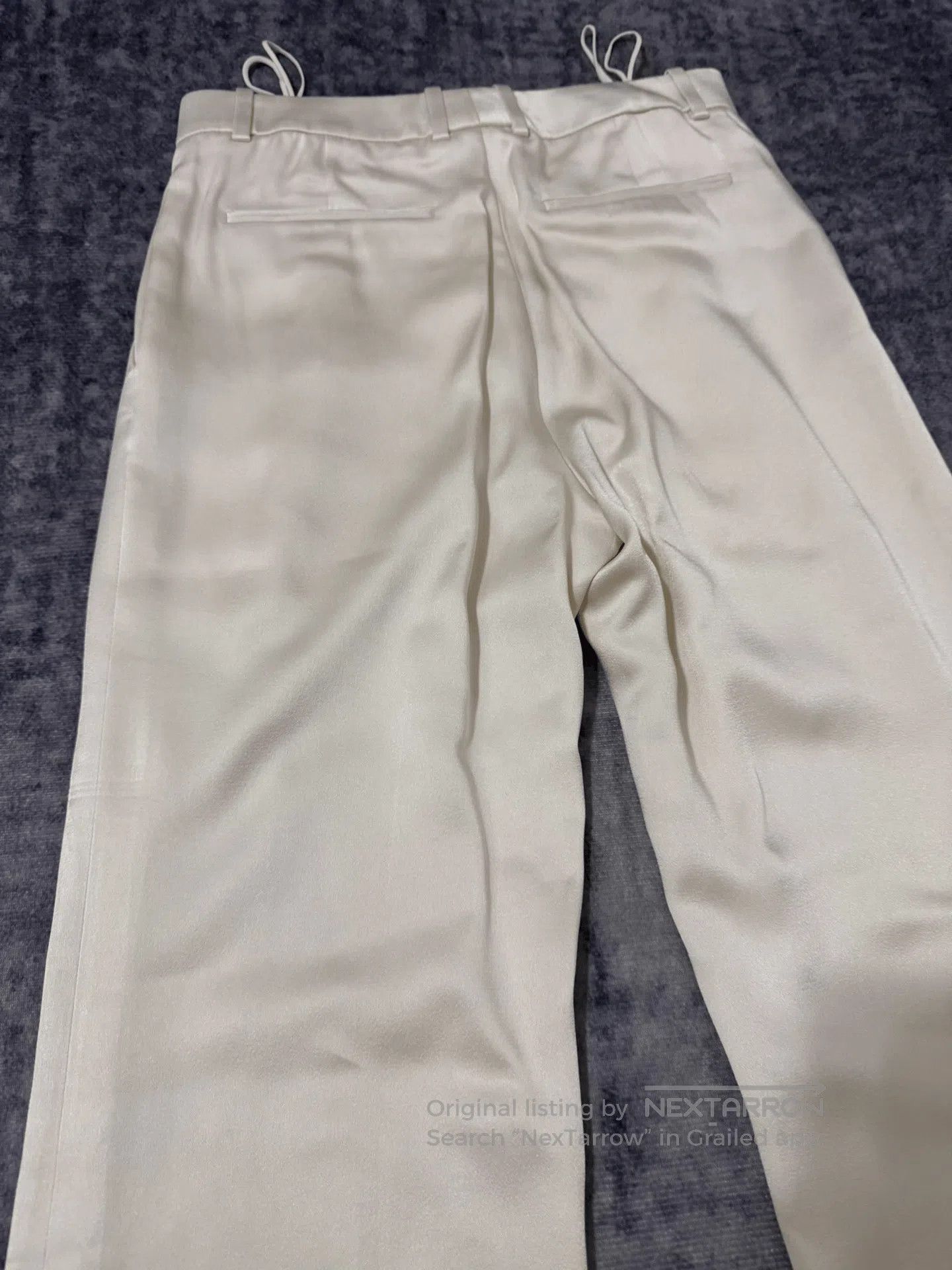 Saint Laurent Paris Saint Laurent 23SS Beige Wide-Leg Pants. Size US 26 / EU 42 - 4 Thumbnail