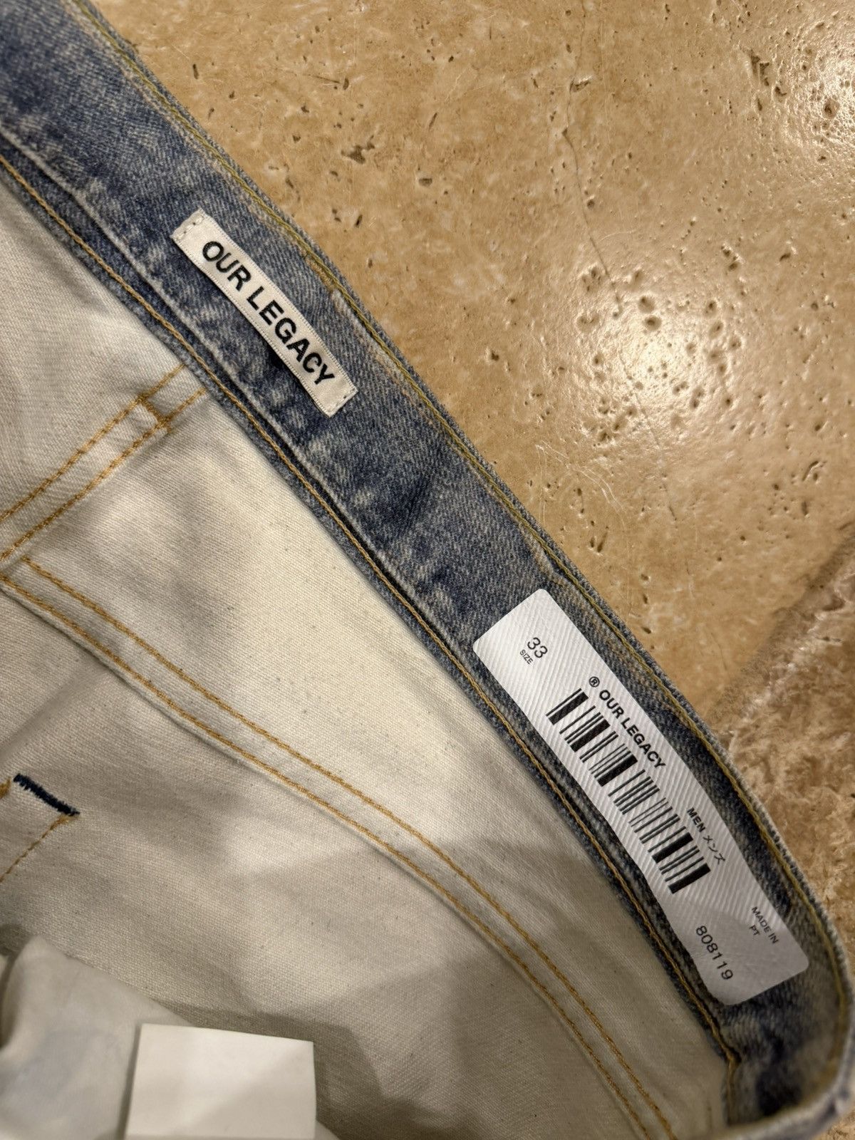 Our Legacy Our Legacy Third Cut Thompe Digital Print Blue Denim Jeans Size US 33 - 6 Thumbnail