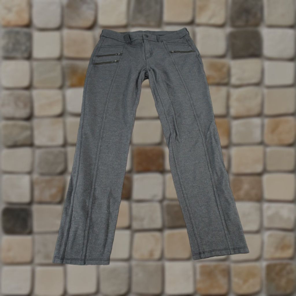 Athleta VINTAGE Athleta Ponte Moto Pants Womens 10 Gray Skinny Jegging 10 Gray Athletic Pants Womens Size 32" / US 10 / IT 46 - 1 Thumbnail