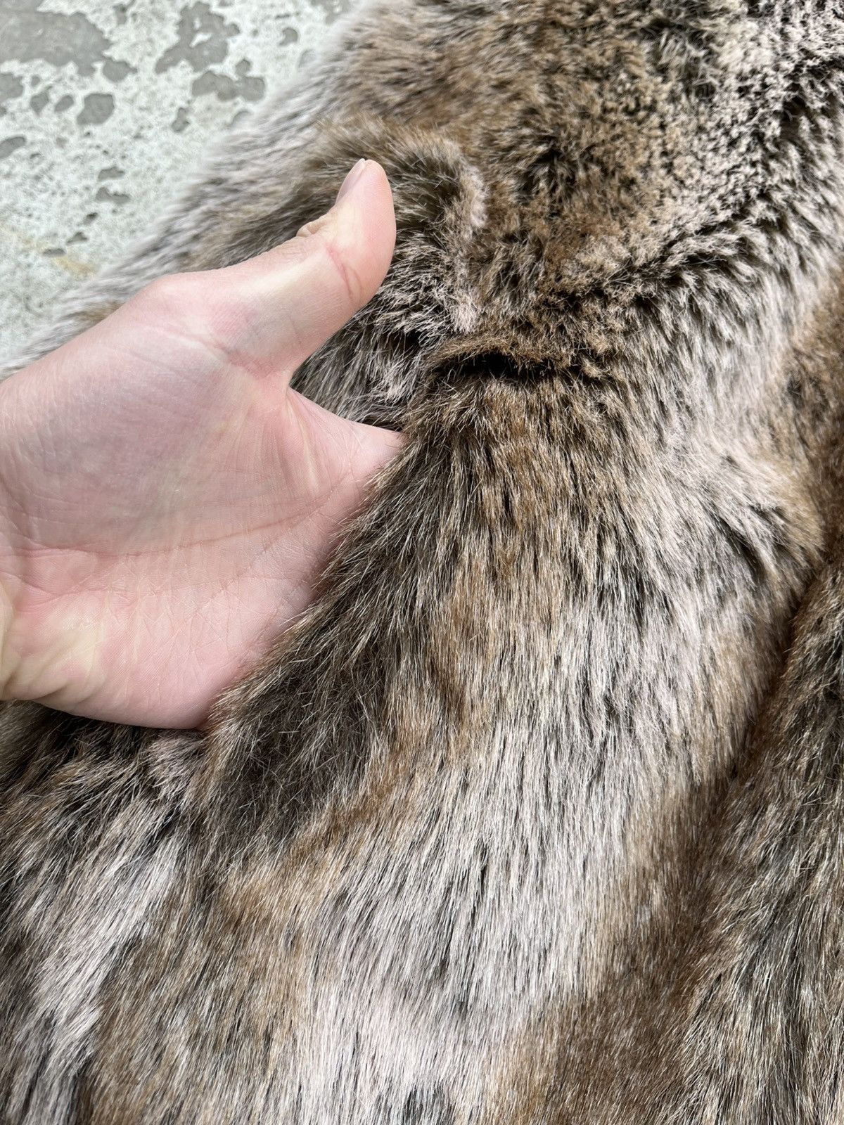 If Six Was Nine × Le Grande Bleu (L.G.B.) Vintage Fluffy Gothic JPG Style Eco Fur Faux Coat Jacket Y2K Size M / US 6-8 / IT 42-44 - 6 Thumbnail