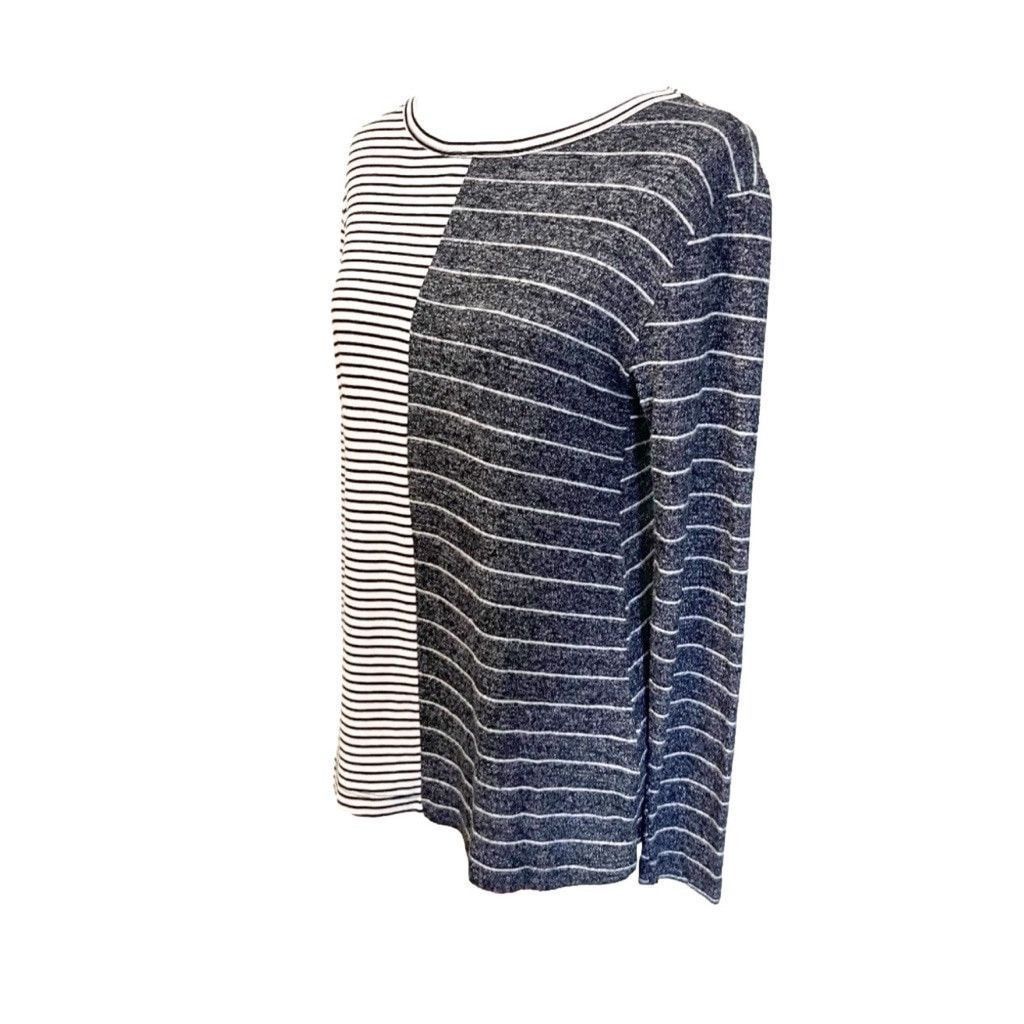 Anthropologie NWOT Anthropologie Black & White Striped Long-Sleeve Top, XS Size XS / US 0-2 / IT 36-38 - 7 Thumbnail