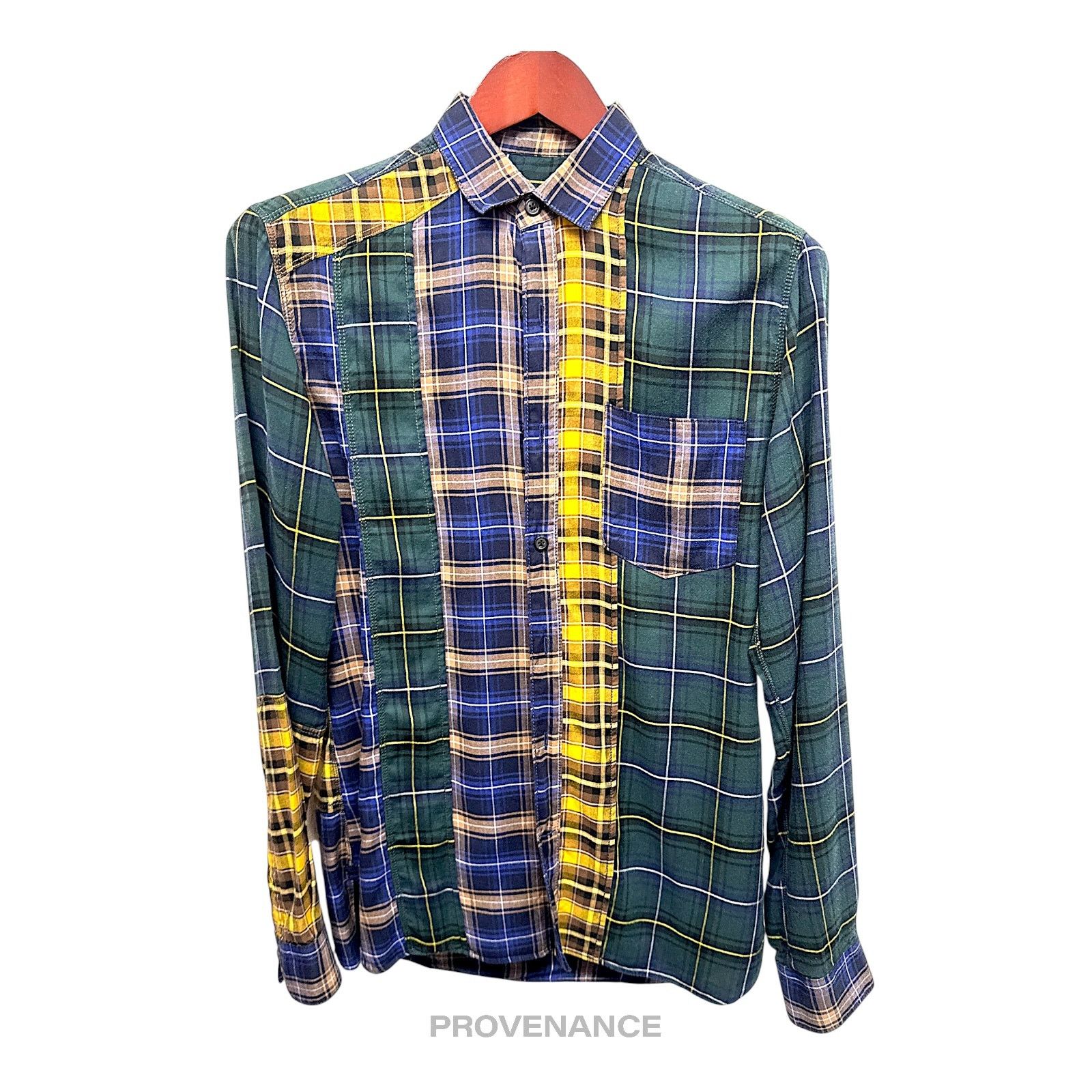 Lanvin 🔴 Lanvin Patchwork Flannel Shirt - Multicolor Plaid 37 14.5 Size US XS / EU 42 / 0 - 1 Thumbnail