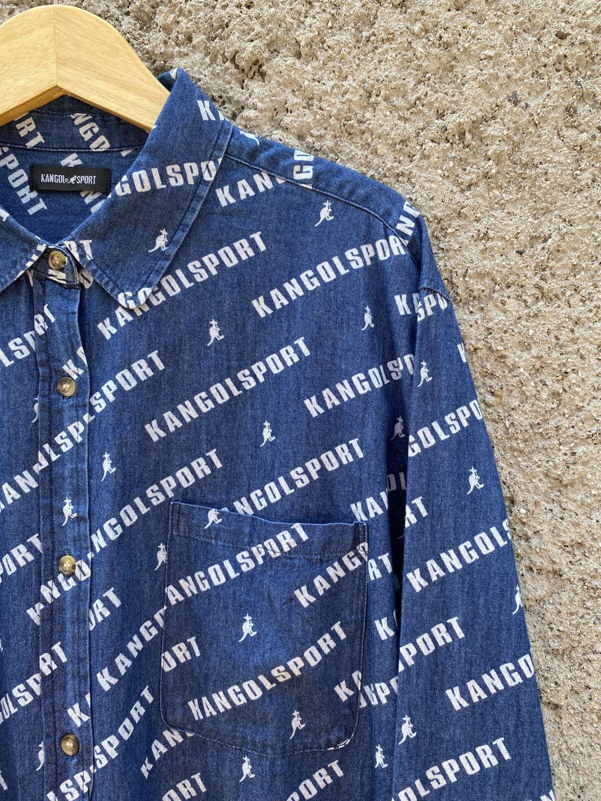 Kangol Rare Kangol Over Print Button Shirt Size US L / EU 52-54 / 3 - 4 Thumbnail