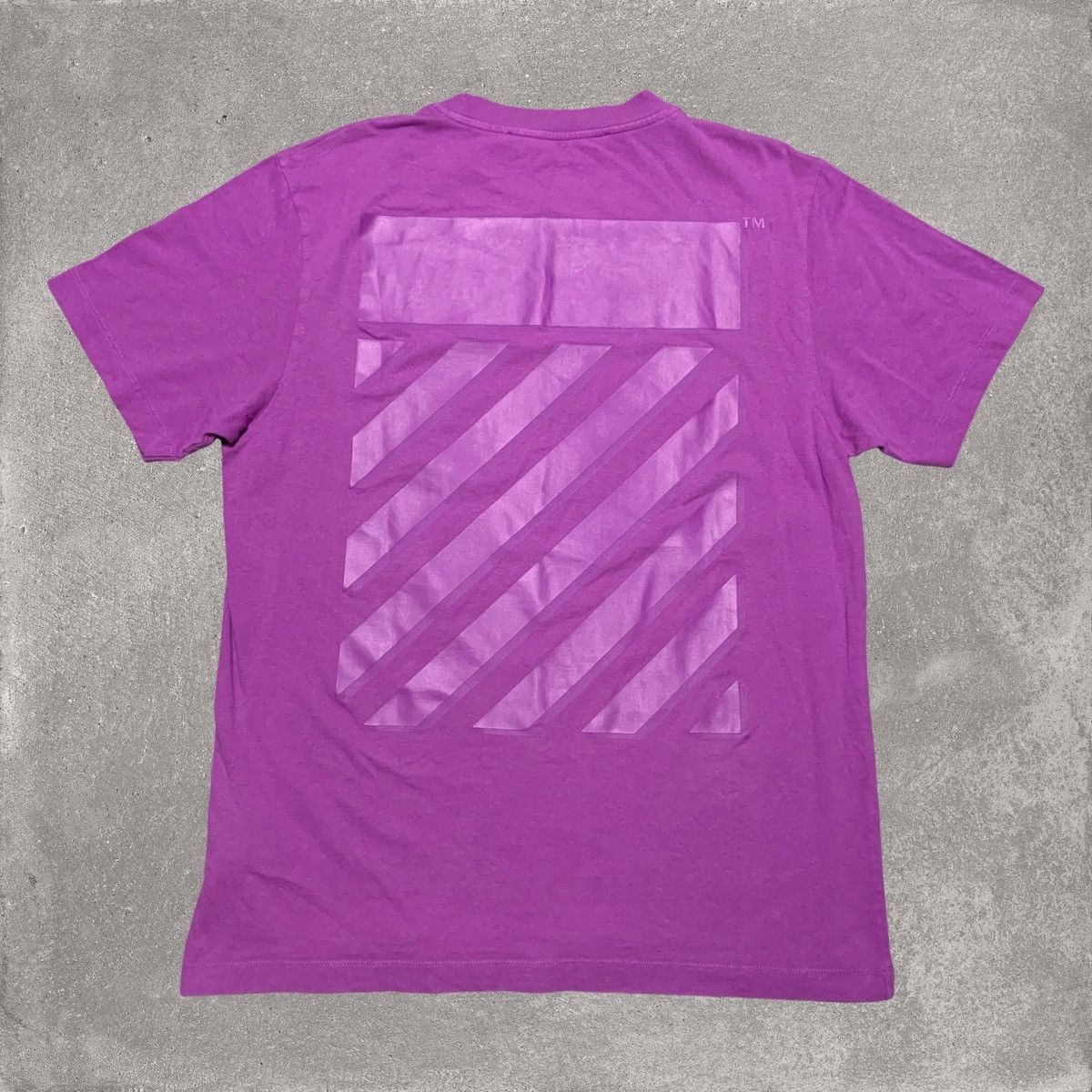 Off-White Off White Large Diag Tab Purple Tee Virgil Abloh Size US L / EU 52-54 / 3 - 1 Thumbnail
