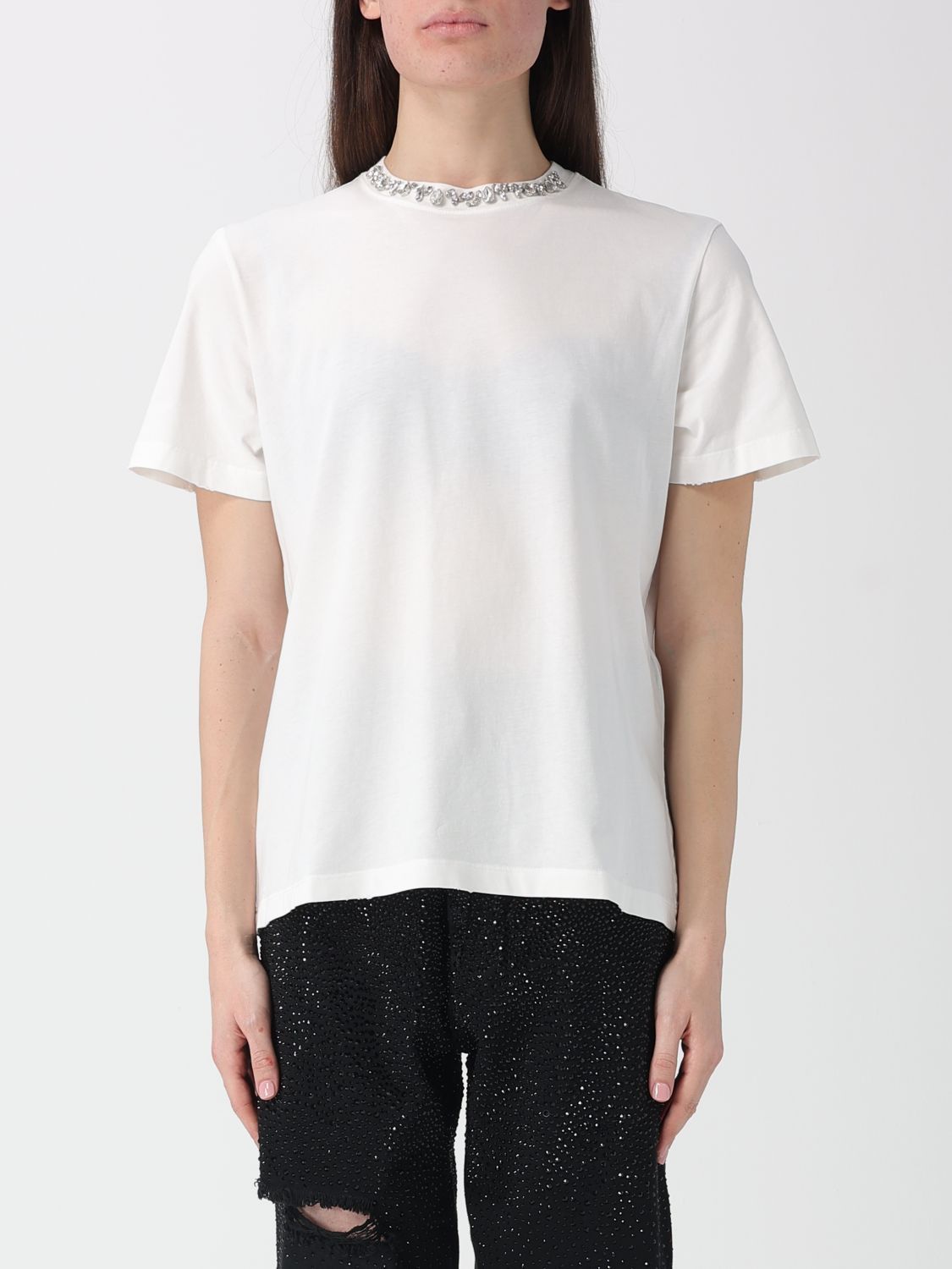 Golden Goose Golden Goose T-Shirt Woman White Size L / US 10 / IT 46 - 1 Thumbnail