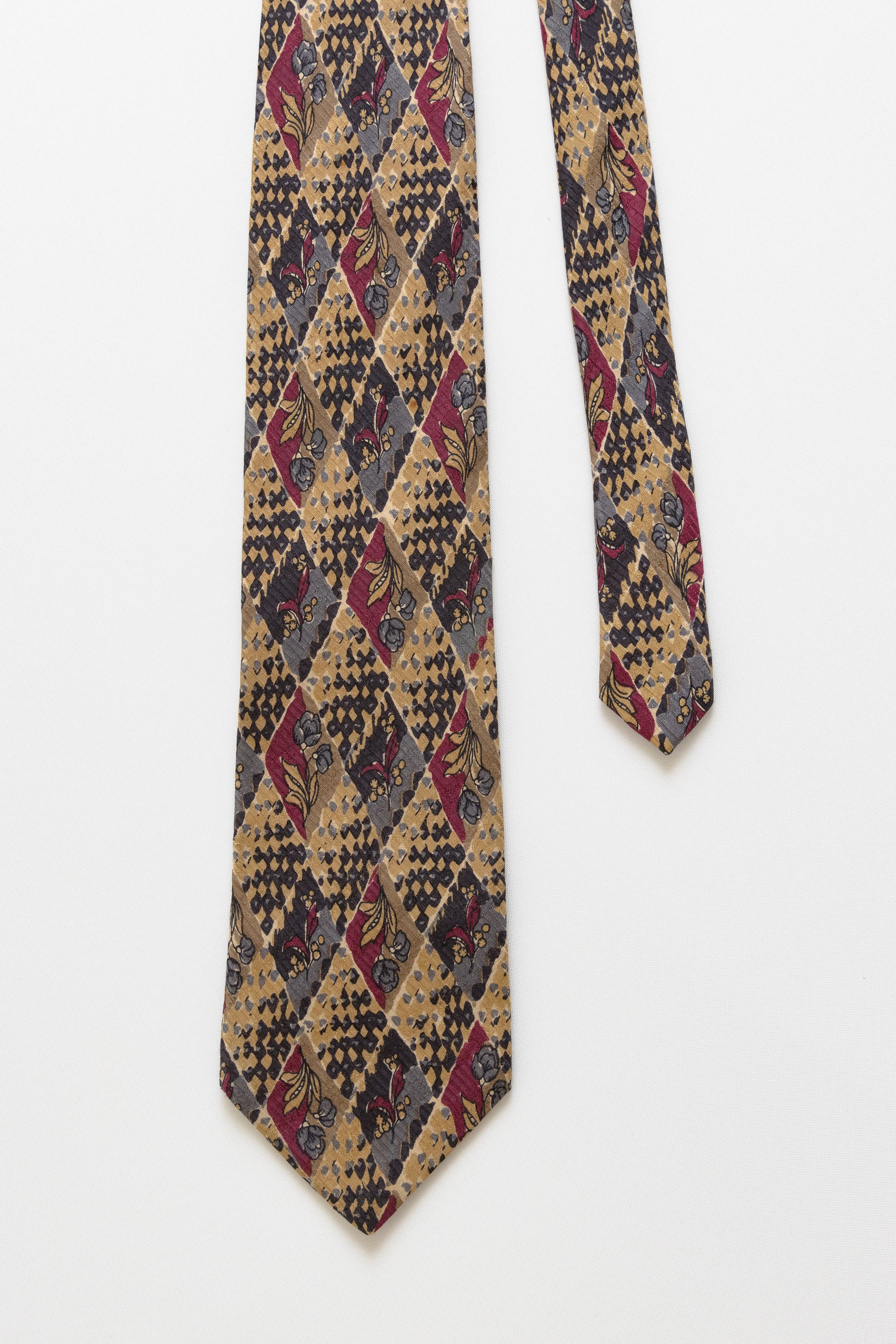 Boglioli Bolgheri made in Italy Tie abstract pattern silk necktie 020 Size ONE SIZE - 3 Thumbnail