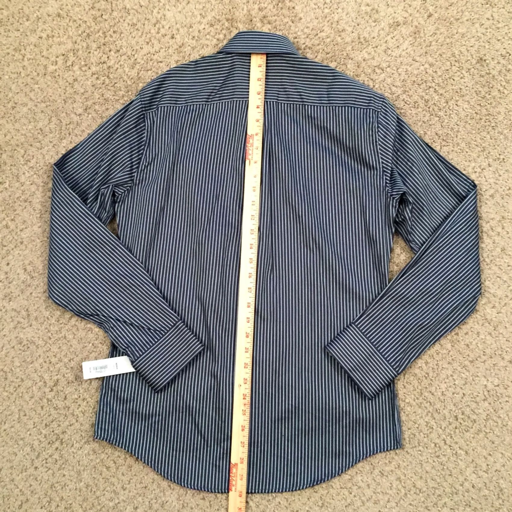 Apt. 9 Apt 9 Shirt Mens Small Blue Striped Long Sleeve Button Up New Size US S / EU 44-46 / 1 - 6 Thumbnail