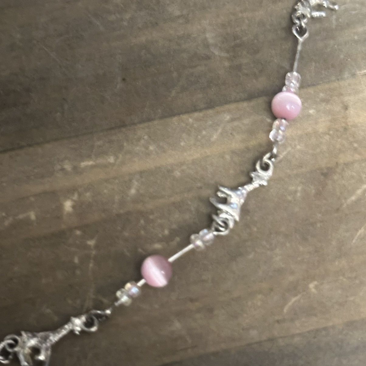 Other Cool Jewels pink tigers eye and giraffe link necklace Size ONE SIZE - 4 Thumbnail