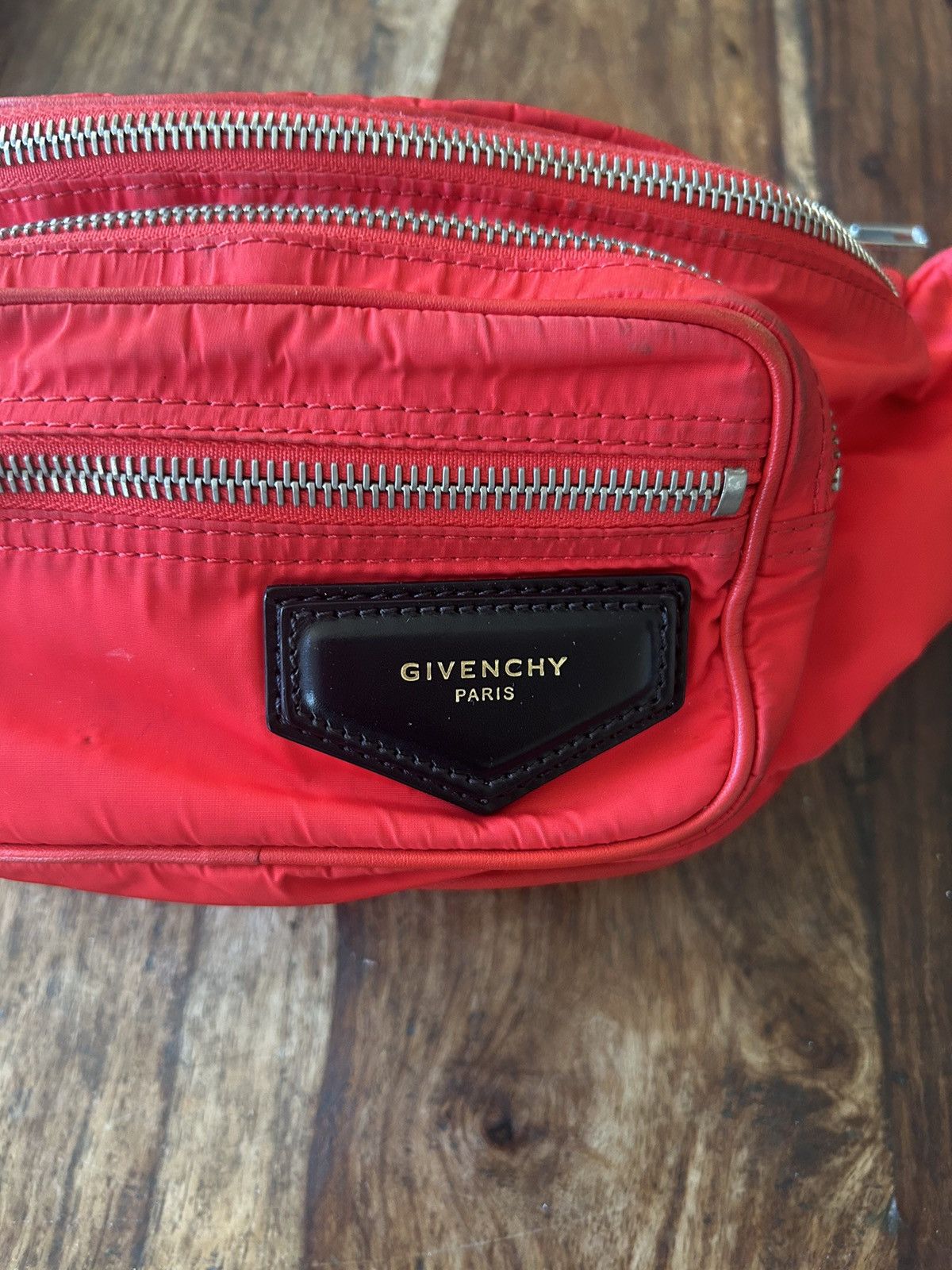 Givenchy Givenchy Red Nylon Multizip Waist Sling Bag Size ONE SIZE - 3 Thumbnail