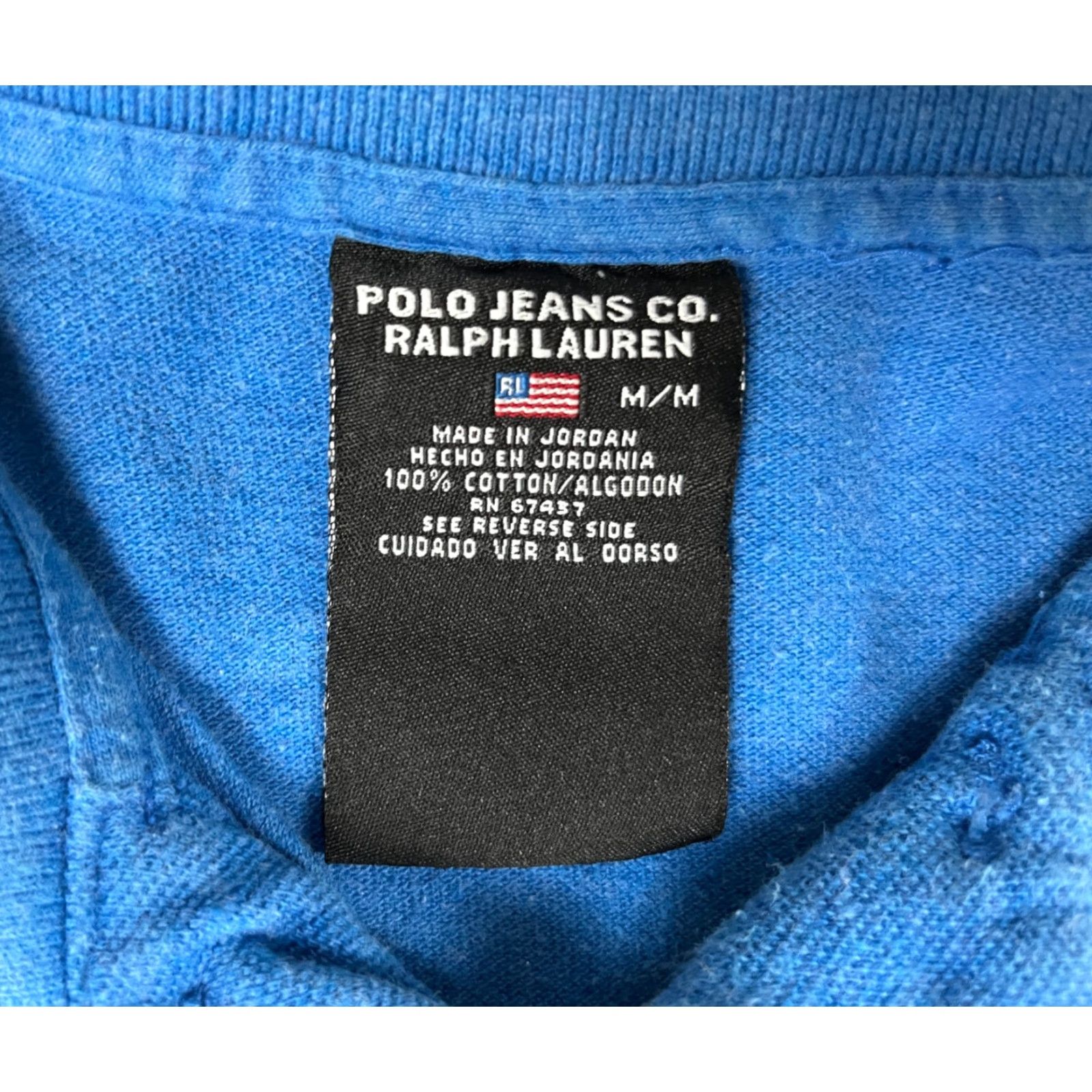 Vintage VINTAGE Polo Jeans Co. Ralph Lauren Polo Shirt Men’s Blue 90s SZ M Regular Short Sleeve Embroidered Logo Size US M / EU 48-50 / 2 - 5 Thumbnail