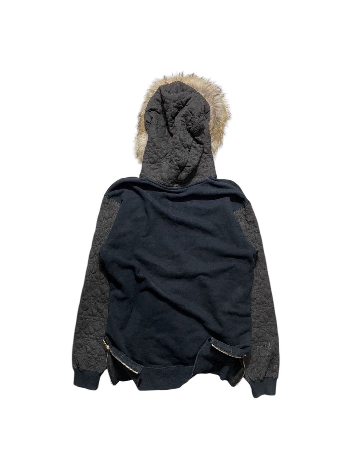 Japanese Brand × Other × Vintage Faded Black Star Fur Hoodie Japanese 24karats Size US L / EU 52-54 / 3 - 2 Thumbnail