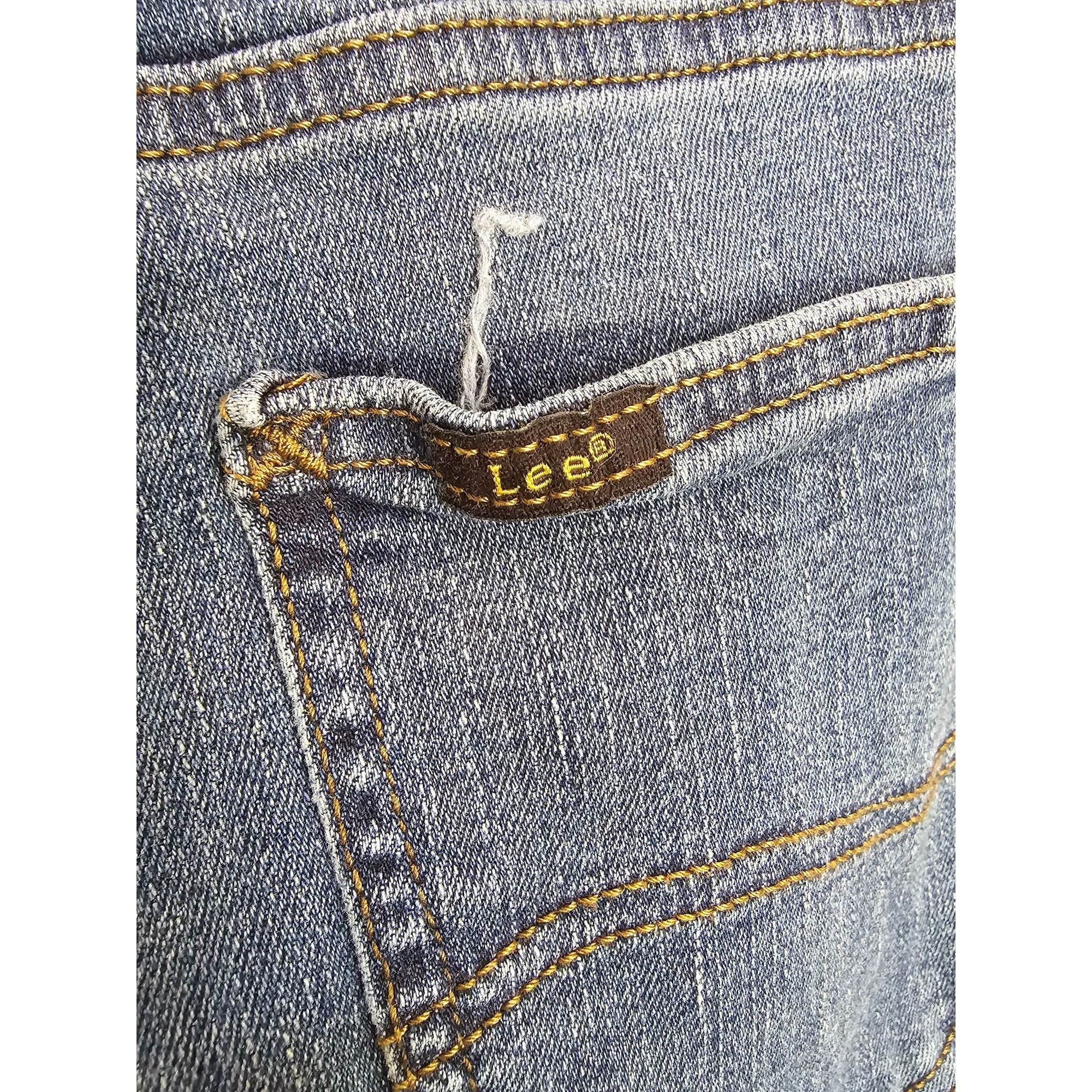 Lee Lee Slim Straight Jeans Size 40x30 Men's Denim Pants Blue Co Size US 28 / EU 44 - 6 Thumbnail