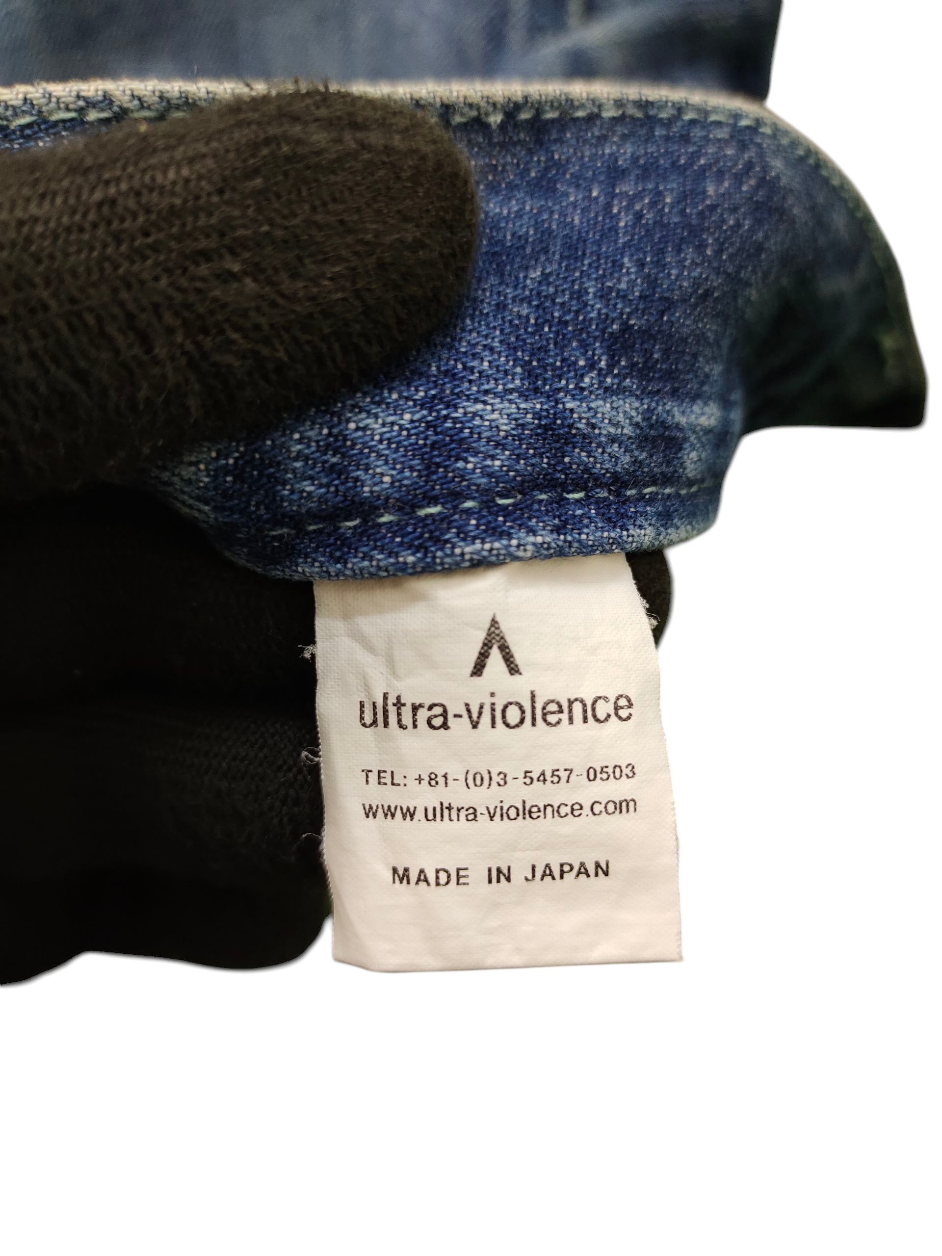 Comme des Garcons × Undercover Japanese Brand Ultra Violet Japan Clawmark Faded Denim Jeans Size US 34 / EU 50 - 11 Thumbnail