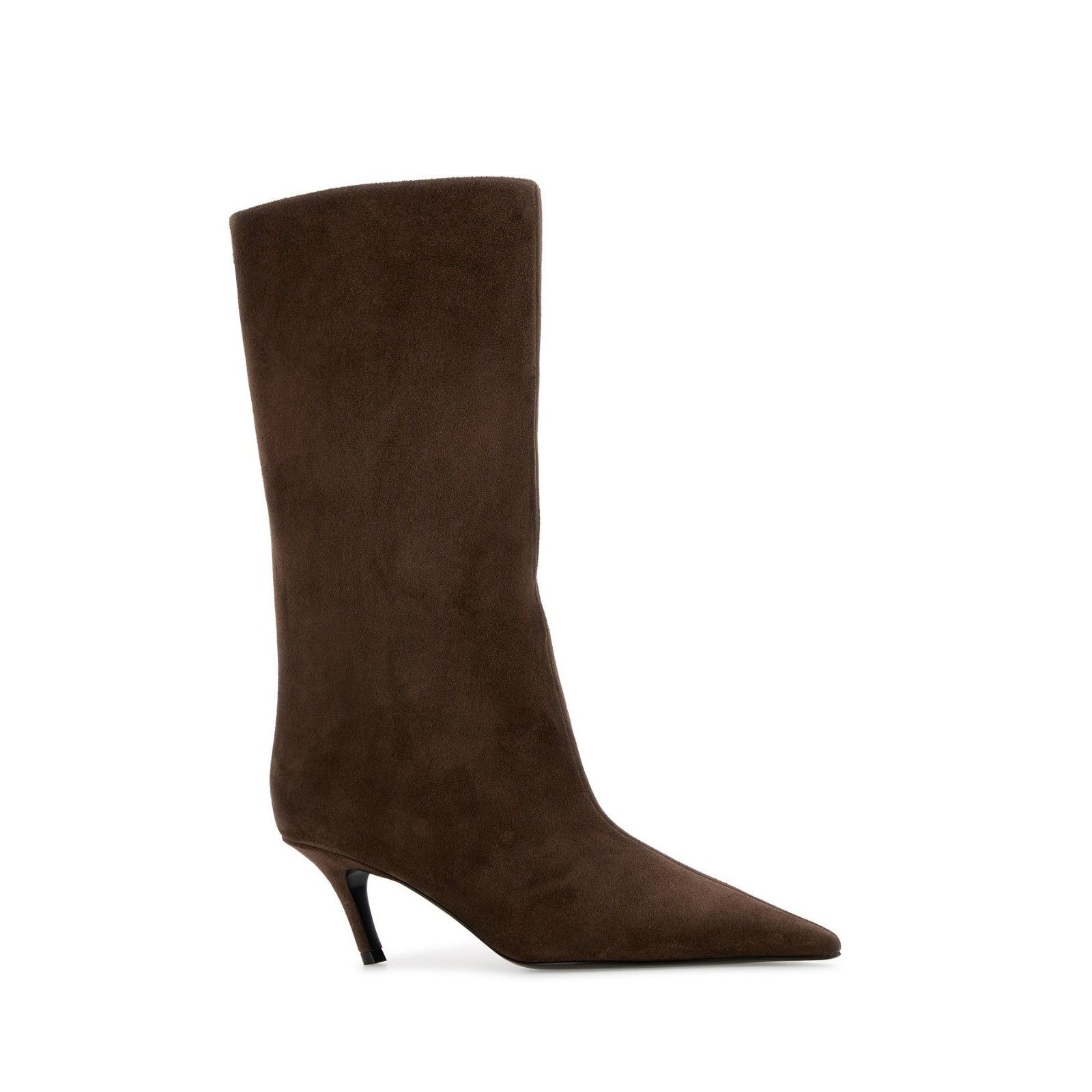 AMINA MUADDI Fiona Brown Suede 60mm Heel Boots New & Authent