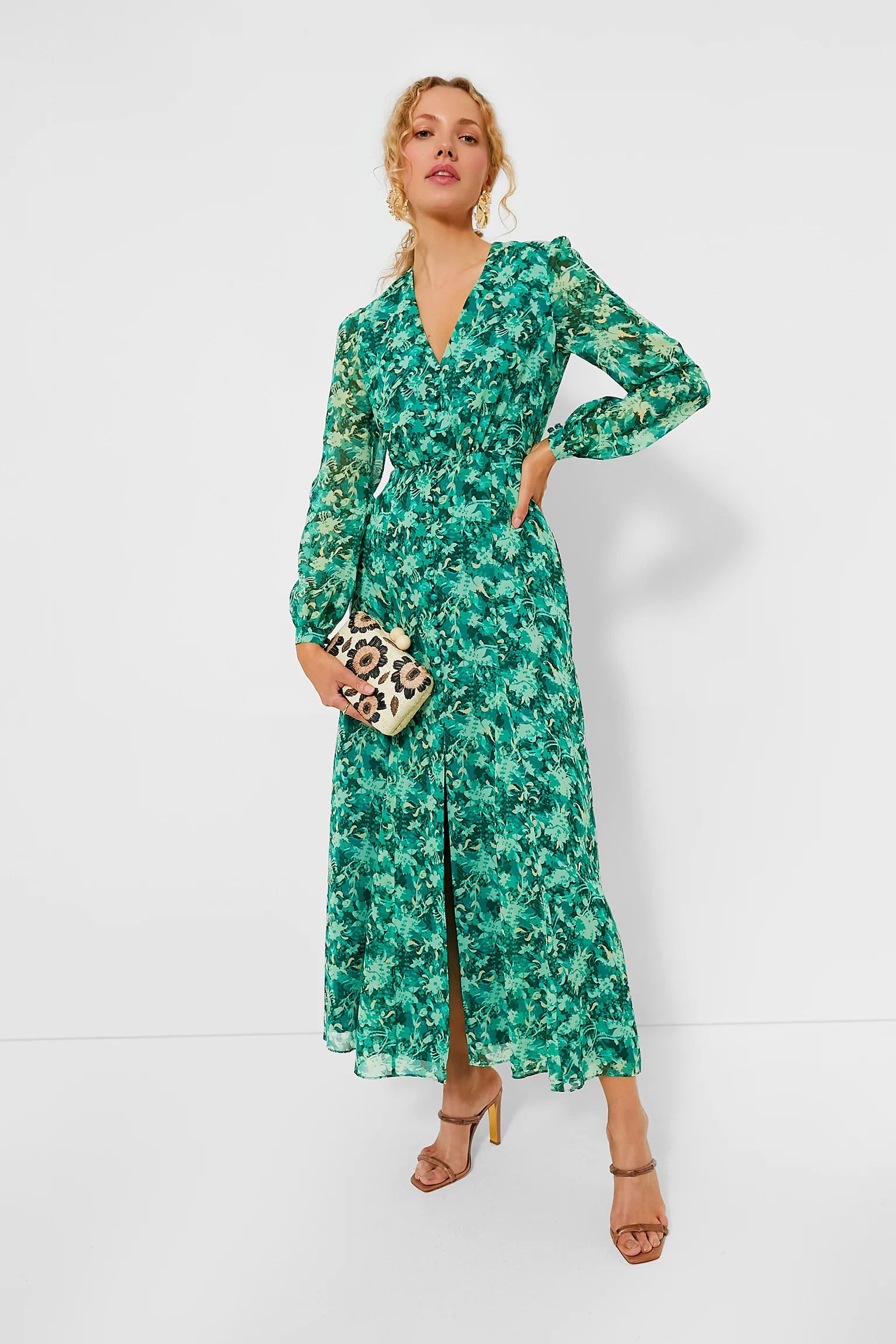 Other o1s22i1n0924 Annabel Maxi Dress in Green Size S / US 4 / IT 40 - 2 Thumbnail