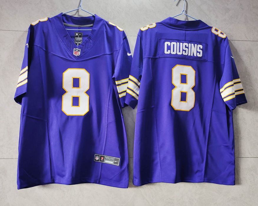 Custom Men Kirk Cousins Vikings 8 Purple 2023 F.U.S.E Jersey | Grailed