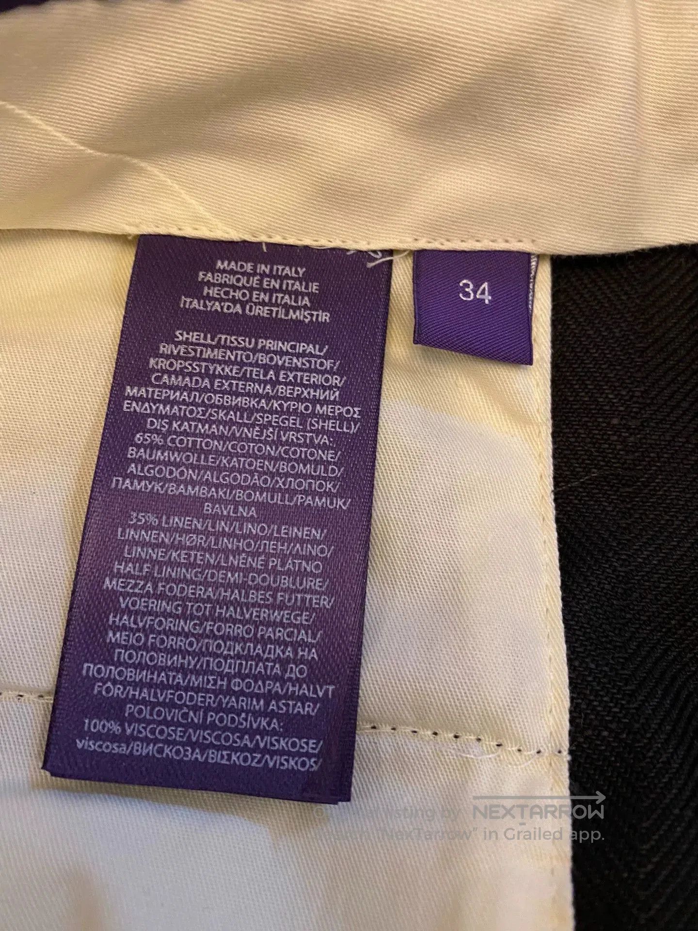 Ralph Lauren Purple Label Ralph Lauren Purple Label Tailored Trousers. Size US 34 / EU 50 - 8 Thumbnail