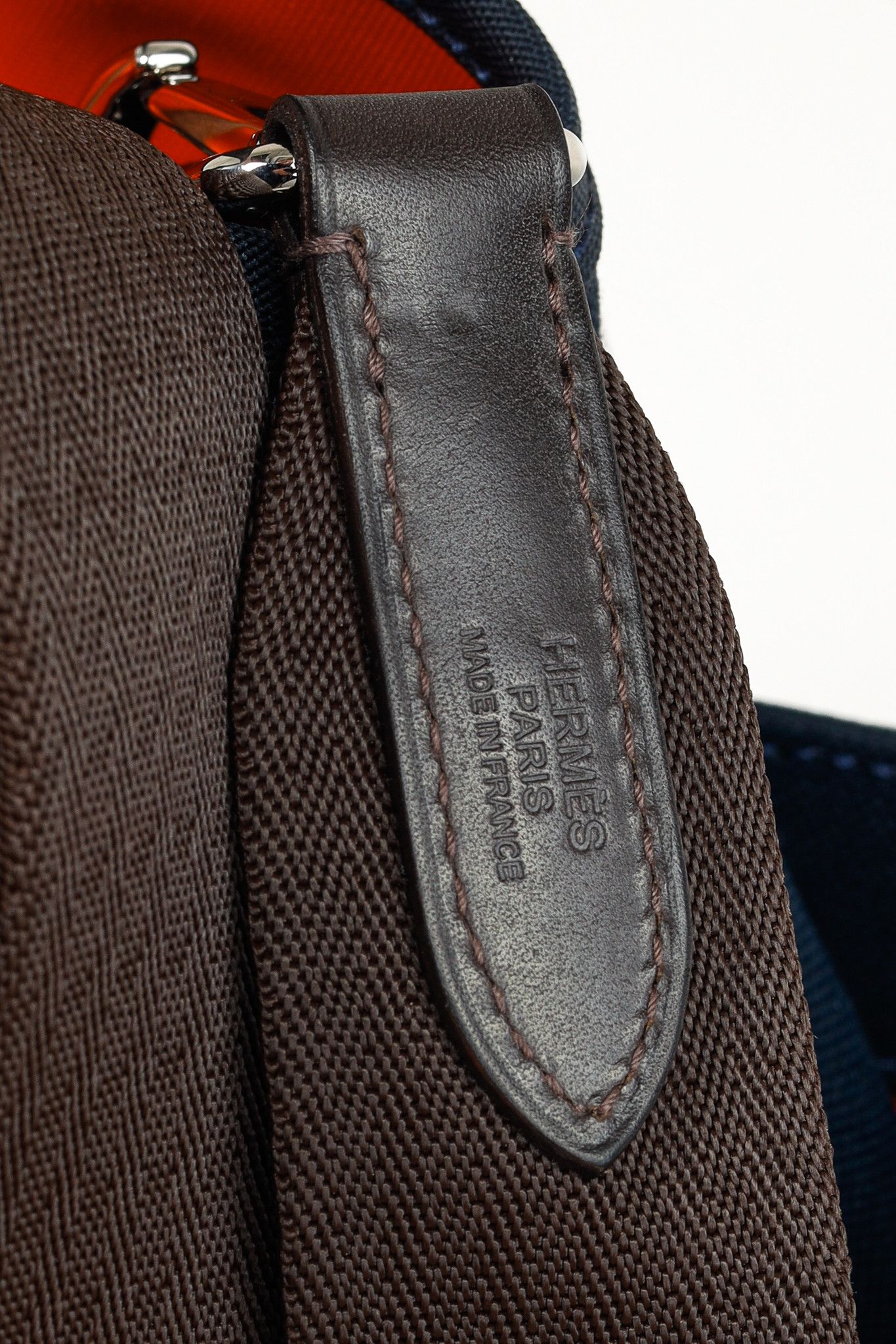 Hermes Hermes Grooming Bleu Navy & Feu Canvas Bag Size ONE SIZE - 10 Thumbnail