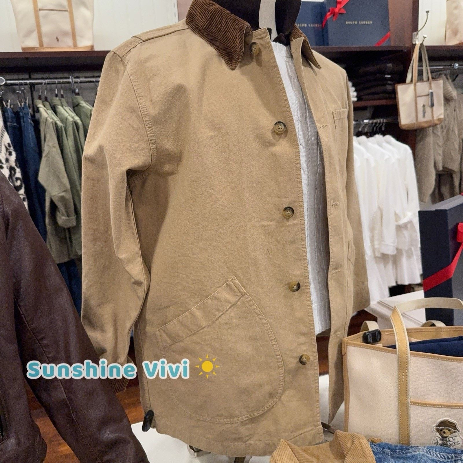 Ralph Lauren NWT Polo Ralph Lauren Women Utility Jacket Corduroy Collar Size US S / EU 44-46 / 1 - 2 Thumbnail