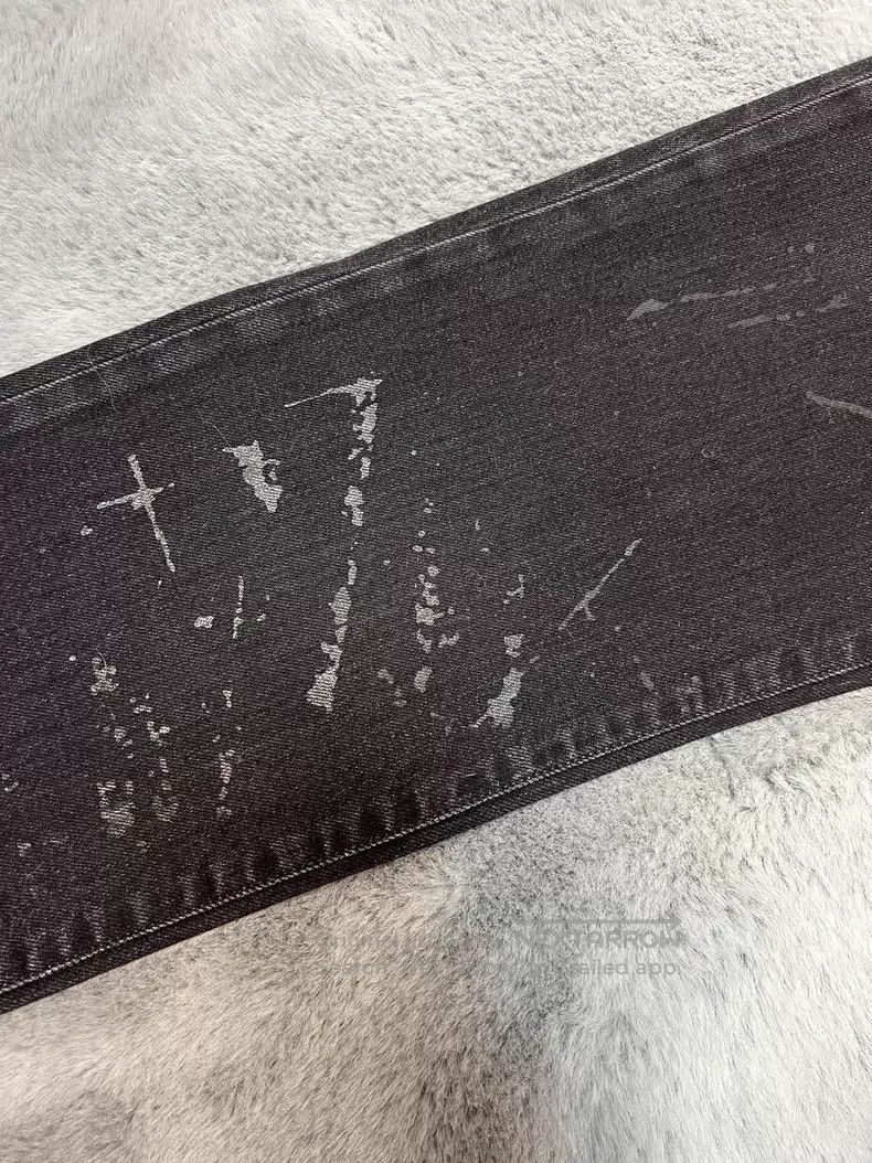 Saint Laurent Paris Saint Laurent Paris Black Reflective Splatter Basic Denim Size US 32 / EU 48 - 6 Thumbnail