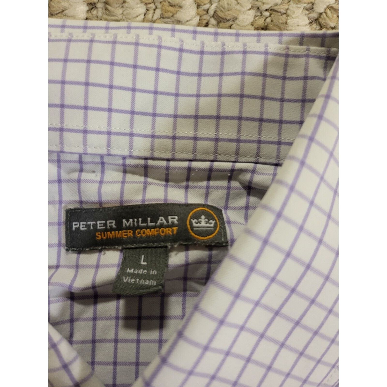 Peter Millar Peter MILLAR Purple And White Check Summer Comfort Size US L / EU 52-54 / 3 - 3 Thumbnail