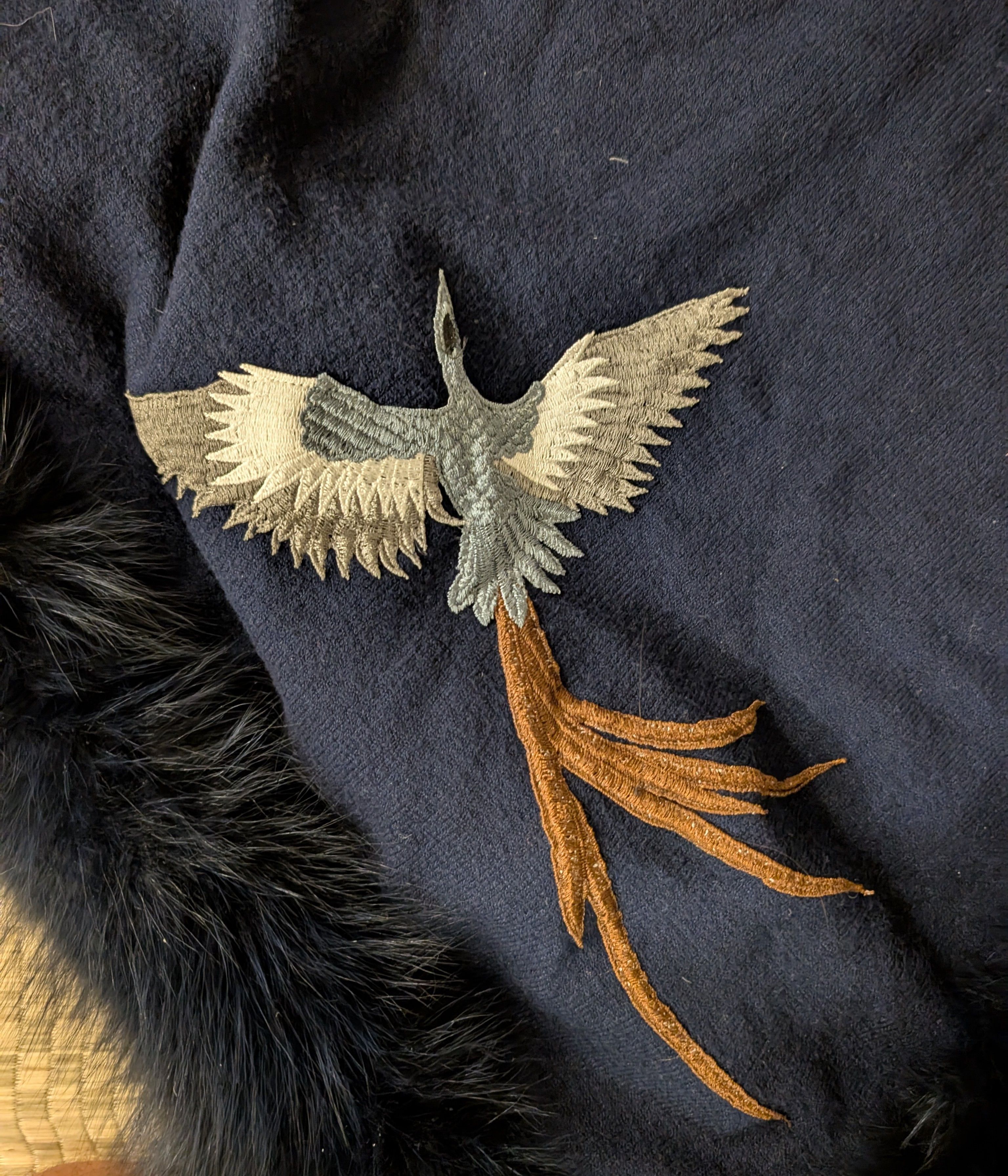 Designer La Fiorentina Genuine Fox Fur Poncho Embroidered One Size Size ONE SIZE - 7 Thumbnail