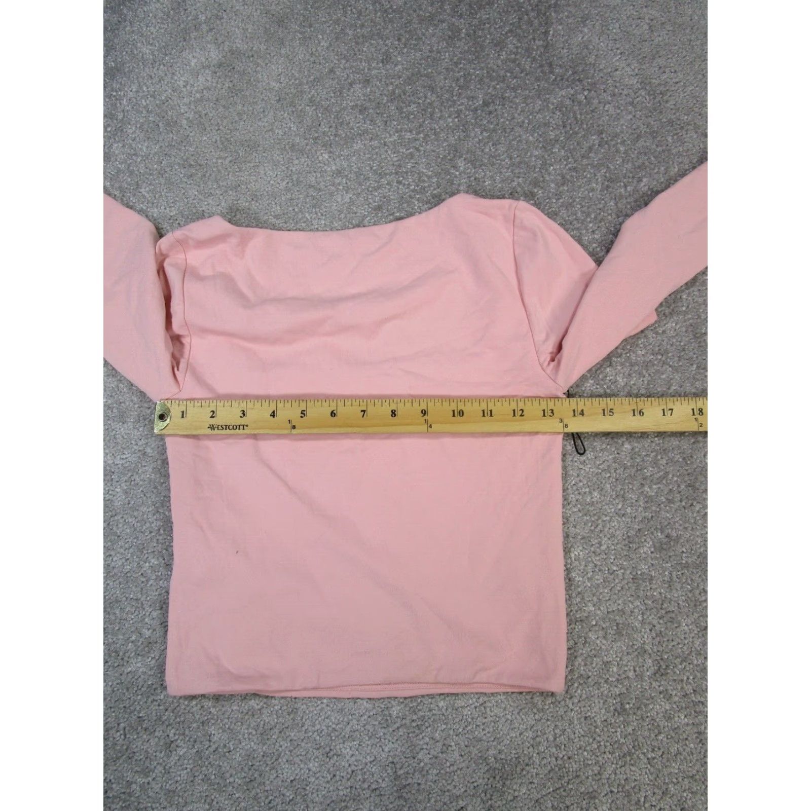 Vintage Babaton Shirt Womens M Pink Cropped T-Shirt Square Neck Pullover Nylon Regular Size M Size M / US 6-8 / IT 42-44 - 5 Thumbnail