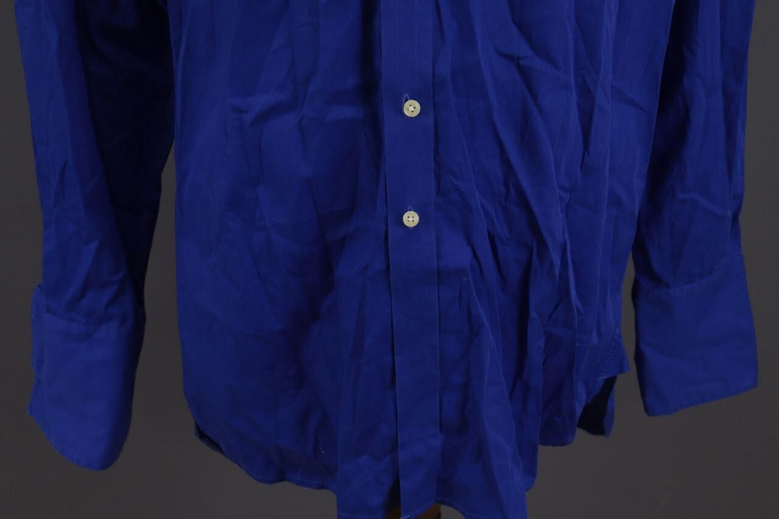 Designer Hackett London All Cotton Blue Shirt Size 39 / 15 1/2 Size US M / EU 48-50 / 2 - 3 Thumbnail