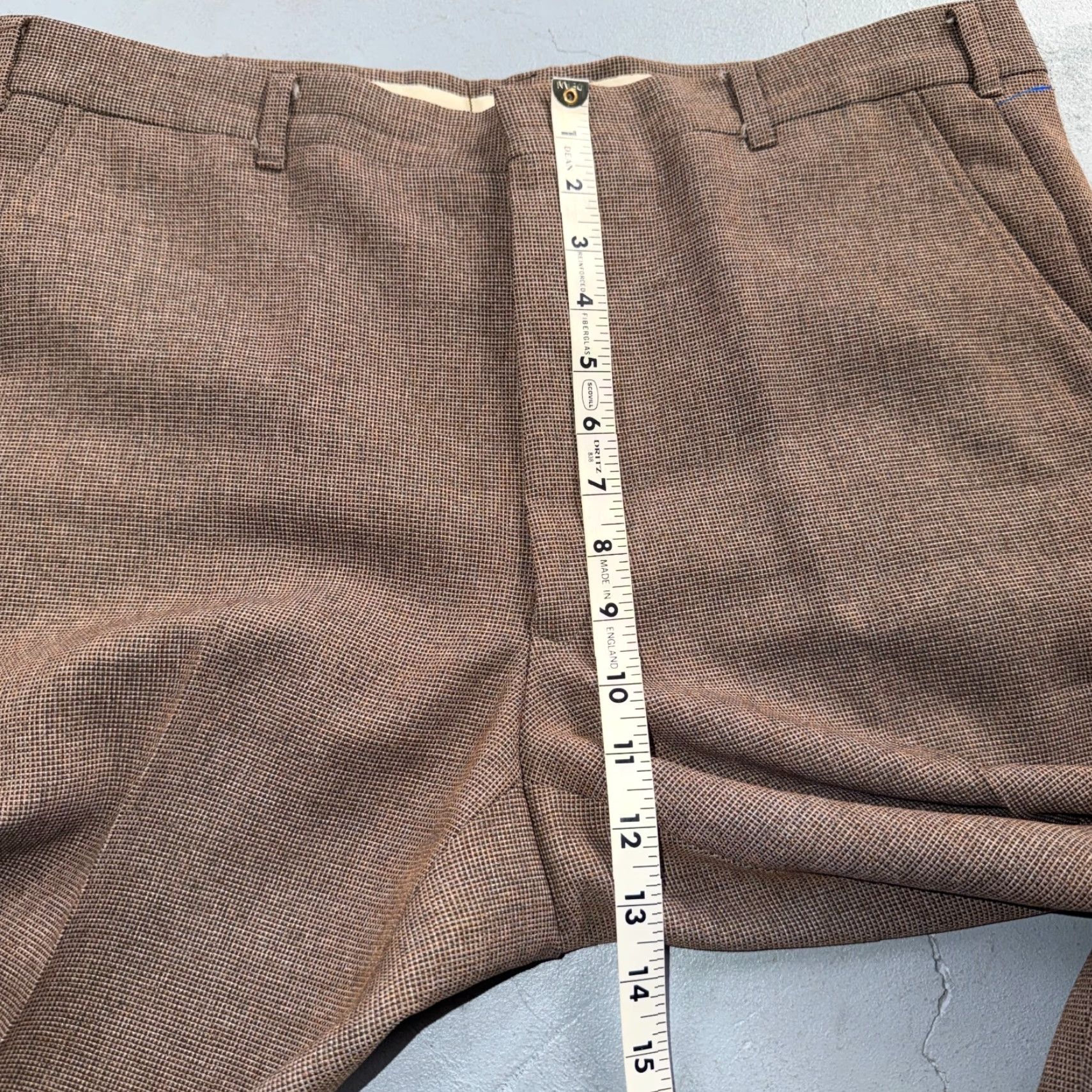 Vintage VTG Mens 3 PC Suit Jacket Coat Pants Vest Plaid 70s 1970s Brown Rockabilly Vintage Mens 40 Jacket Coat Pants Vest Brown Pru 40 Mens Size 40R - 6 Thumbnail