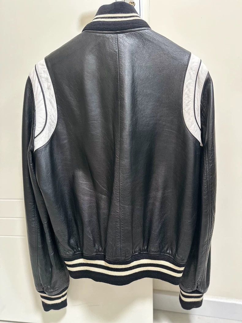 Saint Laurent Paris Saint Laurent 16FW Leather Varsity Jacket- Size US L / EU 52-54 / 3 - 4 Thumbnail