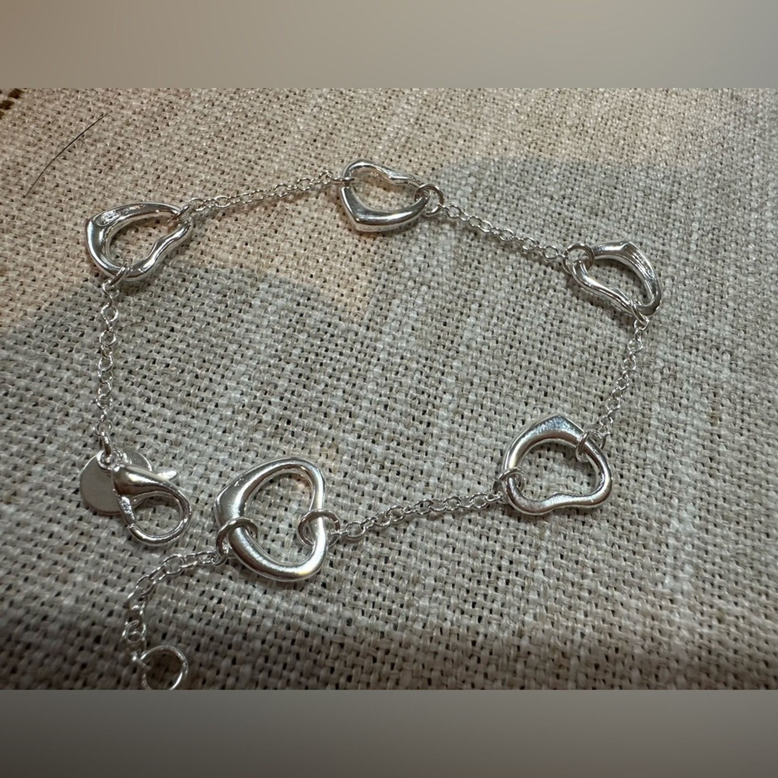 Other Sterling Silver Heart Bracelet 8” Size ONE SIZE - 3 Thumbnail