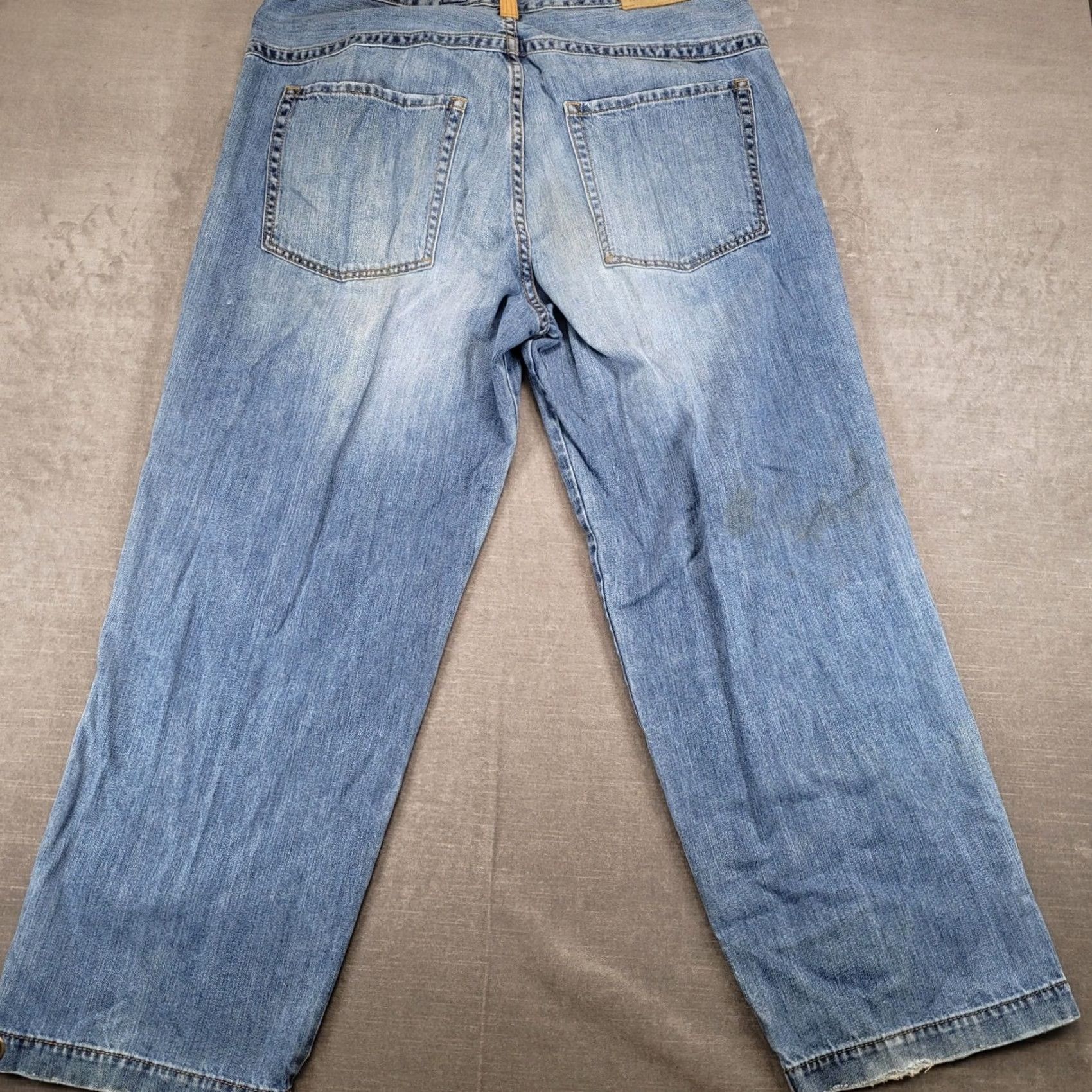 Timberland VINTAGE Timberland Jeans Baggy 90s Hip Hop Blue Mens 38x31 Relaxed Wide-Leg Embroidered Flaws Size US 38 / EU 54 - 5 Thumbnail
