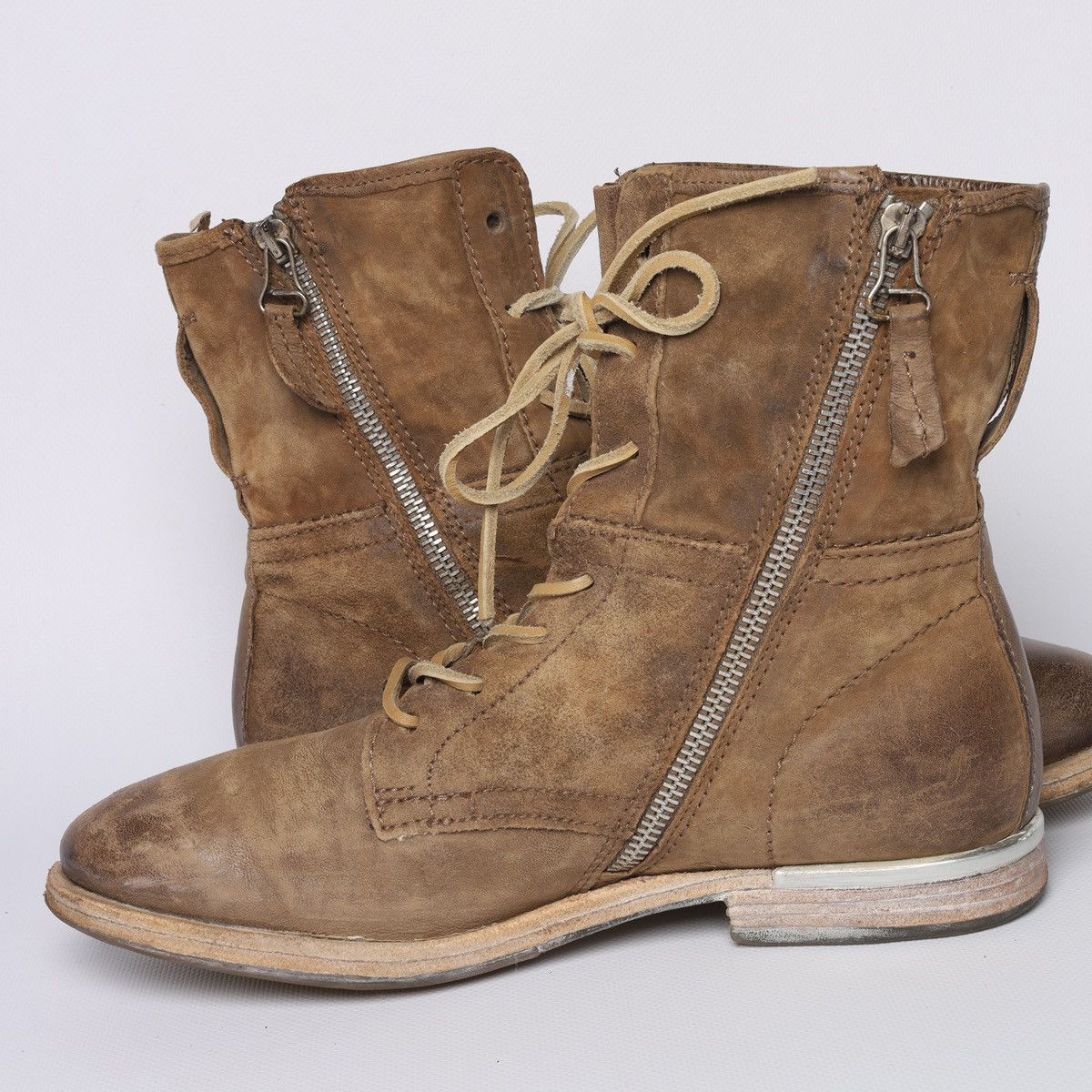 A.S.98 AS 98 Ankle Boots Beige Soft Leather Avantgarde Size US 9 / IT 39 - 9 Thumbnail