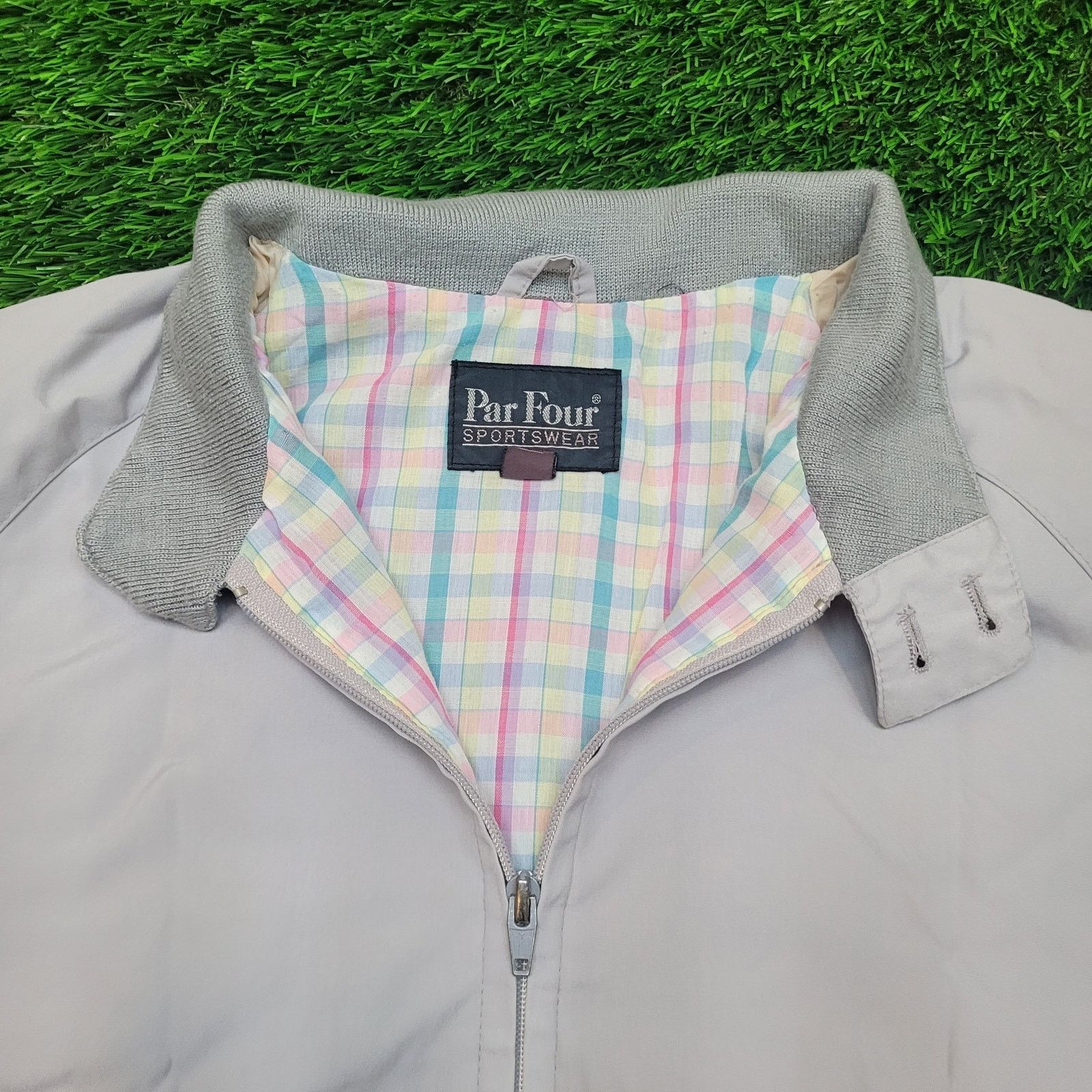 Vintage VTG 80s Par Four Golf Jacket XL Tall Pastel Plaid Lined XLT Size US XL / EU 56 / 4 - 2 Thumbnail