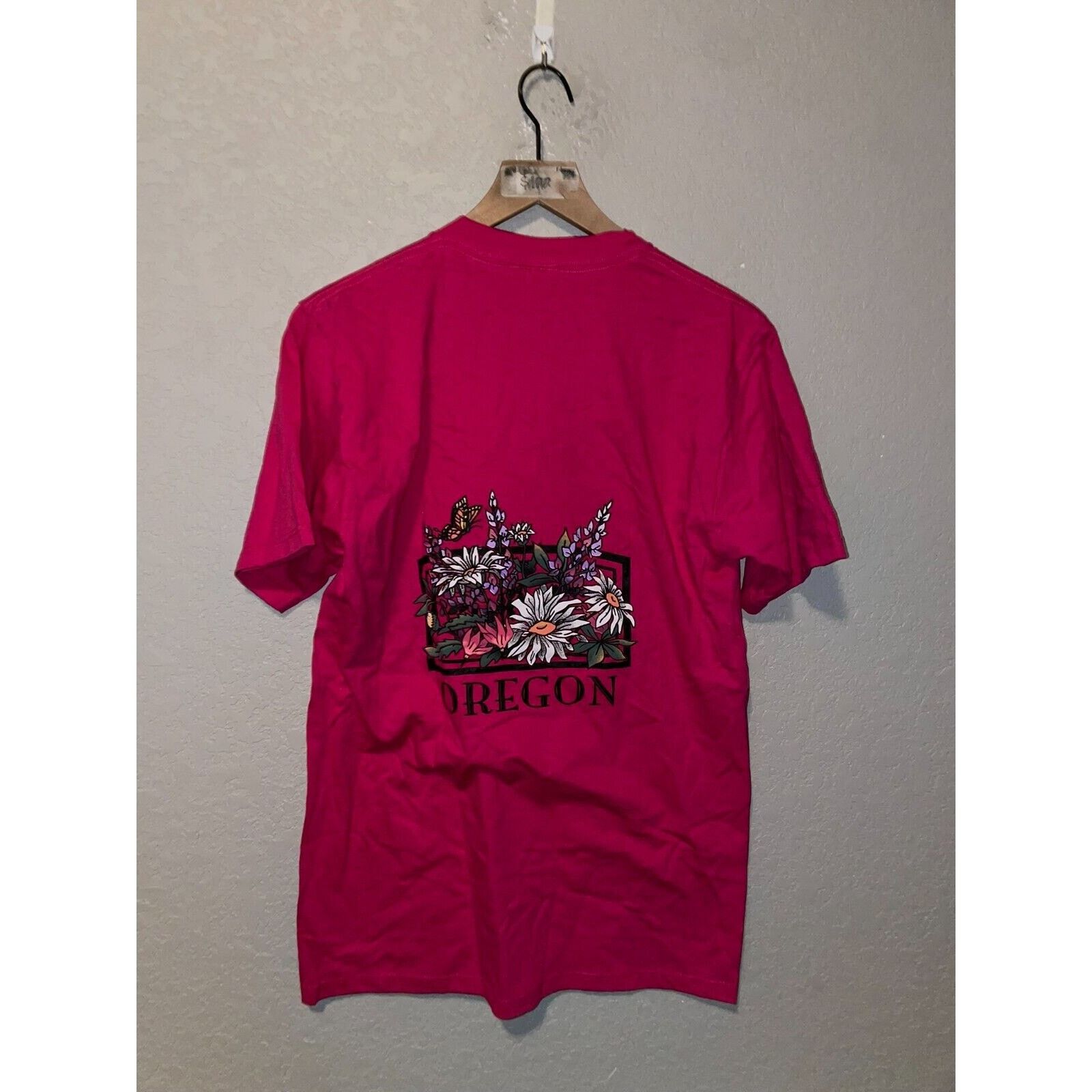 Jerzees Vintage Test Print Shirt Oregon South Dakota Pink Tee 90s M Size US M / EU 48-50 / 2 - 6 Thumbnail